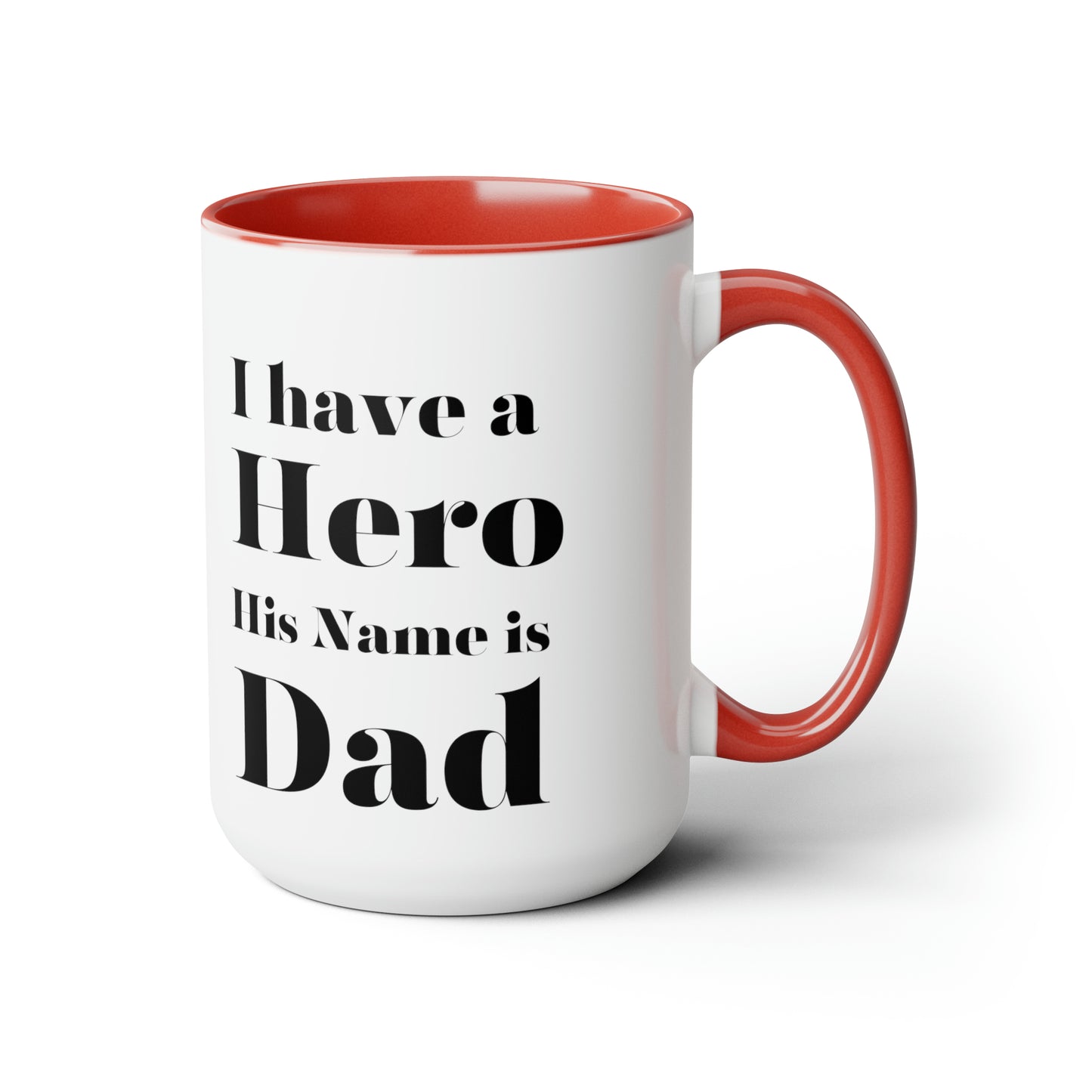 Hero dad mug love you dad Valentine's Day mug sister gift Coffee Mug pregnancy reveal gift heart mug gift for her Mug wife Coffee tea 15oz