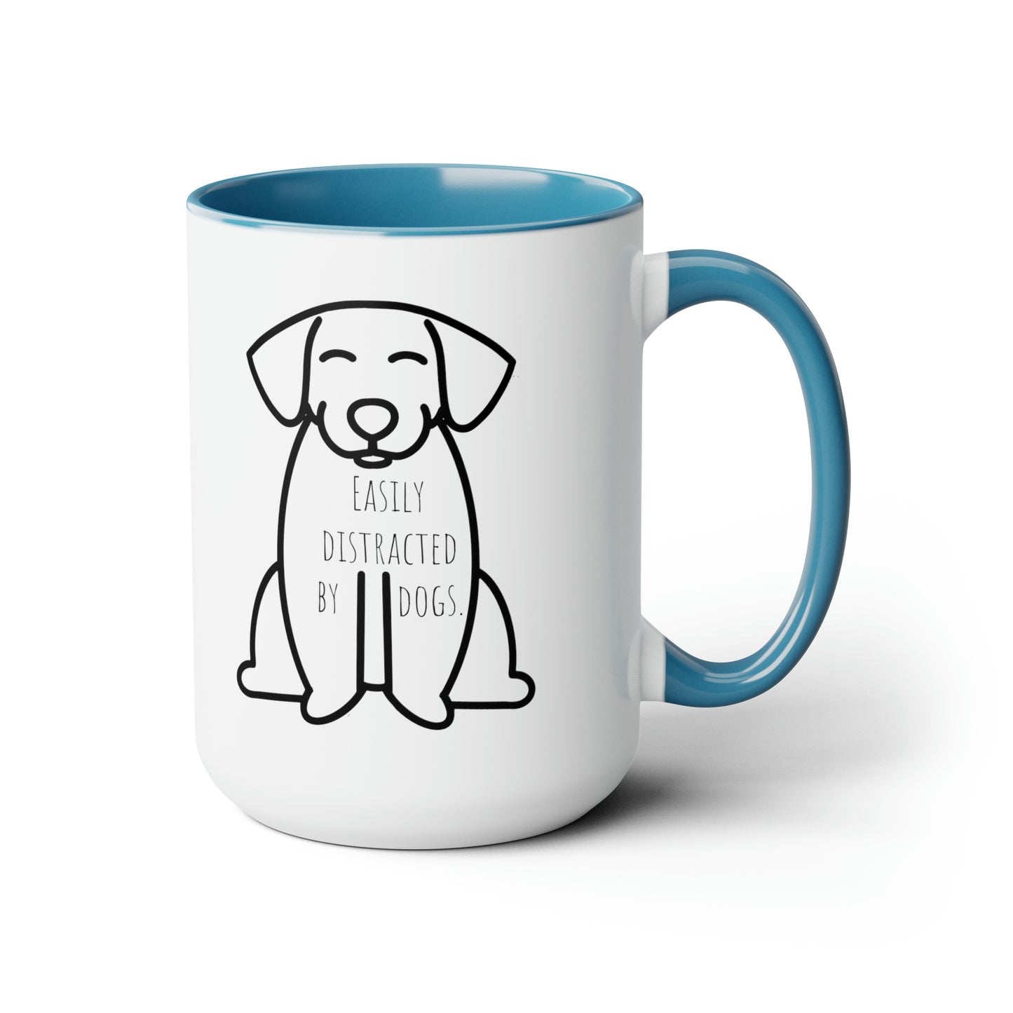 Easily distracted by dogs mug Supervisor mug Floral mug gift for her Mug funny gift for wife Coffee Mugs tea Christmas gift 15oz
