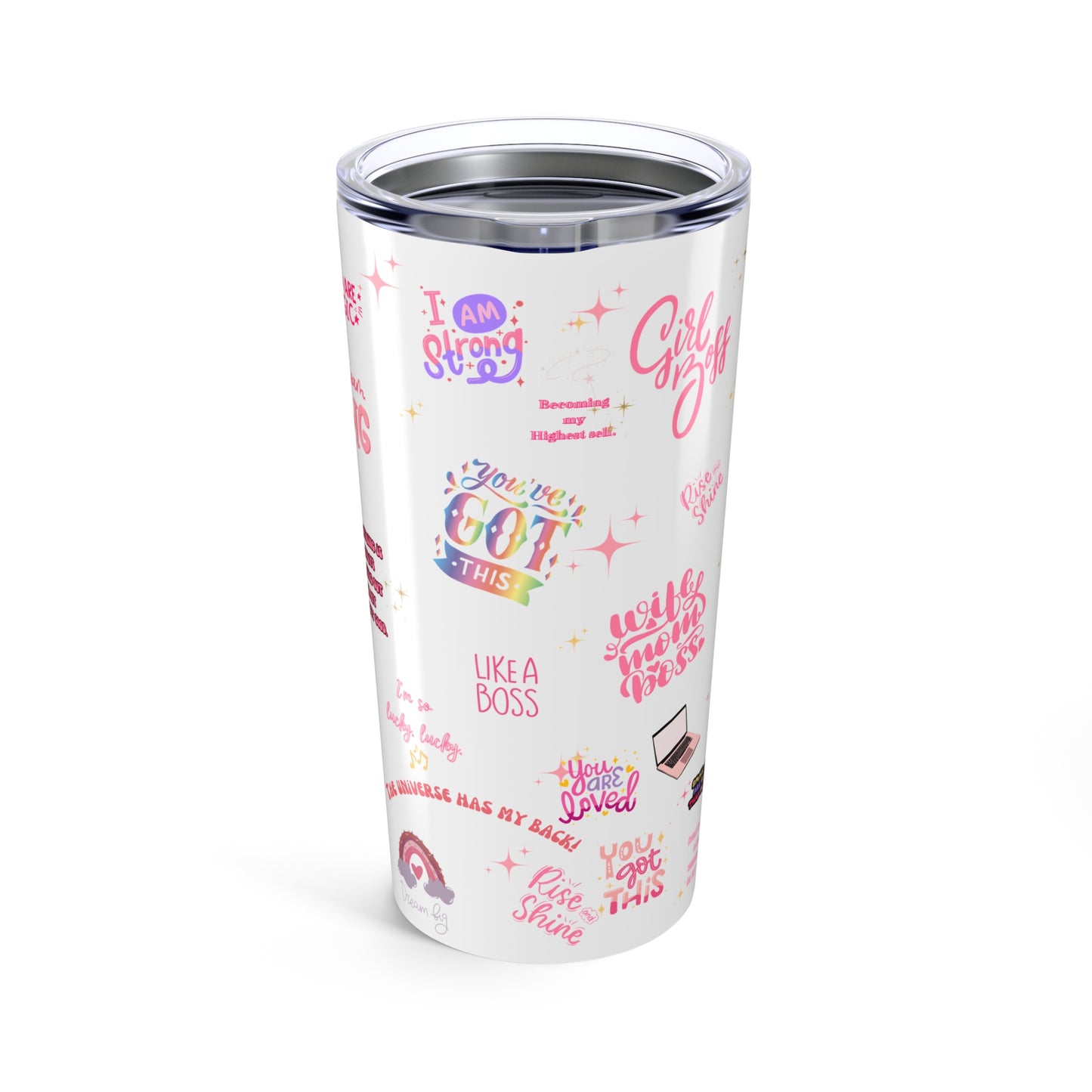 Positive affirmations tumbler girlboss mug birthday gift wife mom boss tumbler gift for her gift for wife Coffee Mug tea Christmas gift 20oz