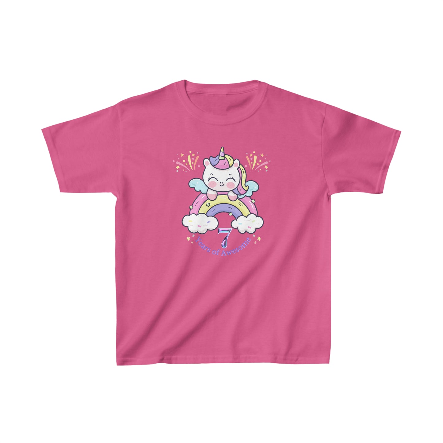 Birthday girl shirt 7 year birthday shirt kid wavy birthday party shirt Christmas shirt Rainbow cloud kid shirt birthday shirts birthday