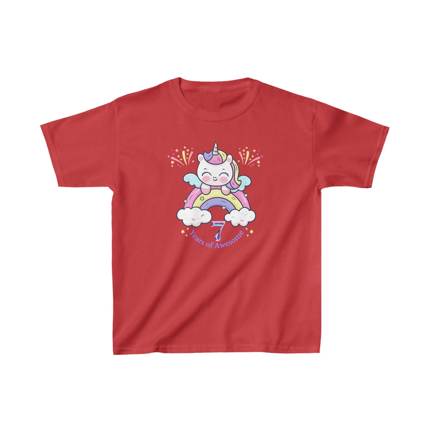 Birthday girl shirt 7 year birthday shirt kid wavy birthday party shirt Christmas shirt Rainbow cloud kid shirt birthday shirts birthday