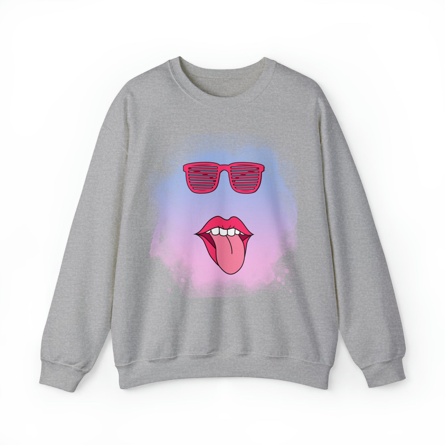 Lip Sunglasses Hoodie, Bubble Gum kiss Hoodie, Fun Summer shirt, Birthday gift for her, Galantine travel sweatshirt, Unisex
