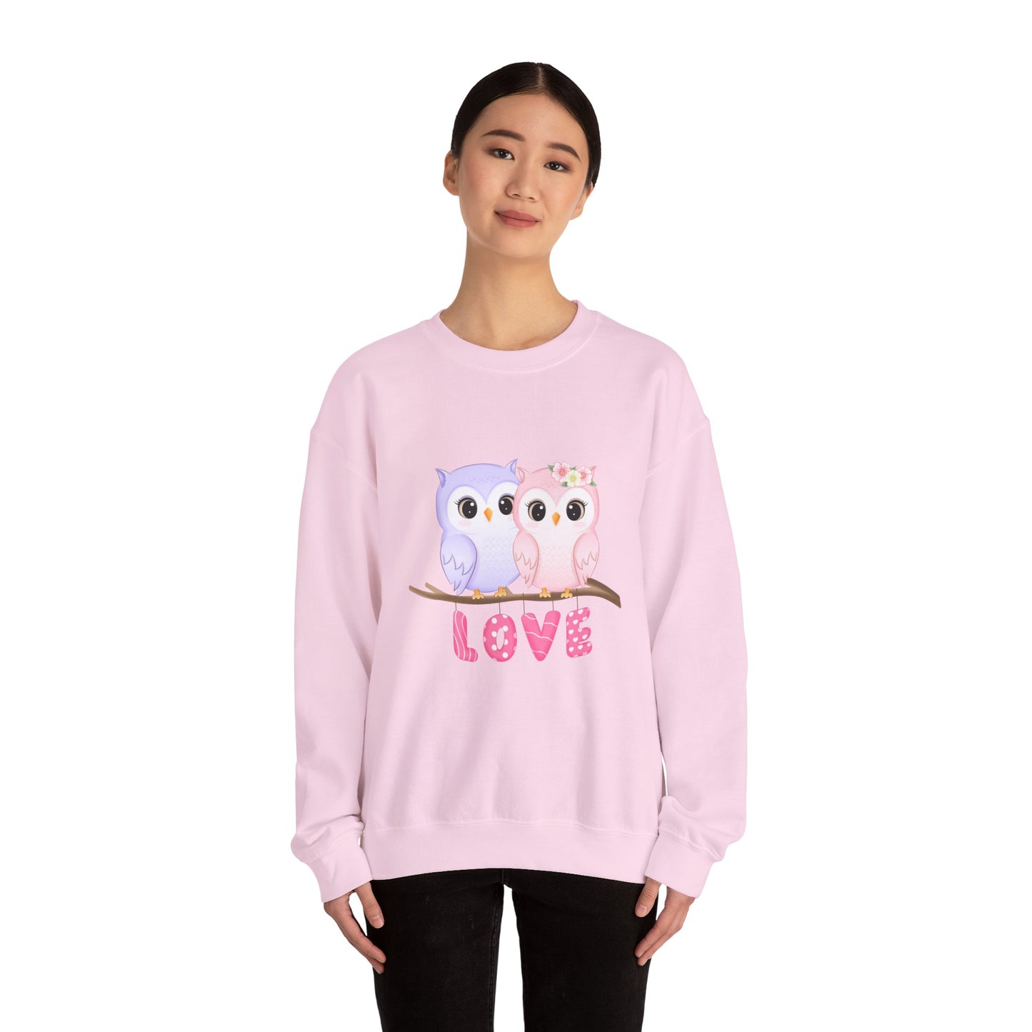 Owl Love sweater valentines Day sweatshirt valentines day shirt best friend gift for her Unisex owl sweater Love shirt unique holiday gift