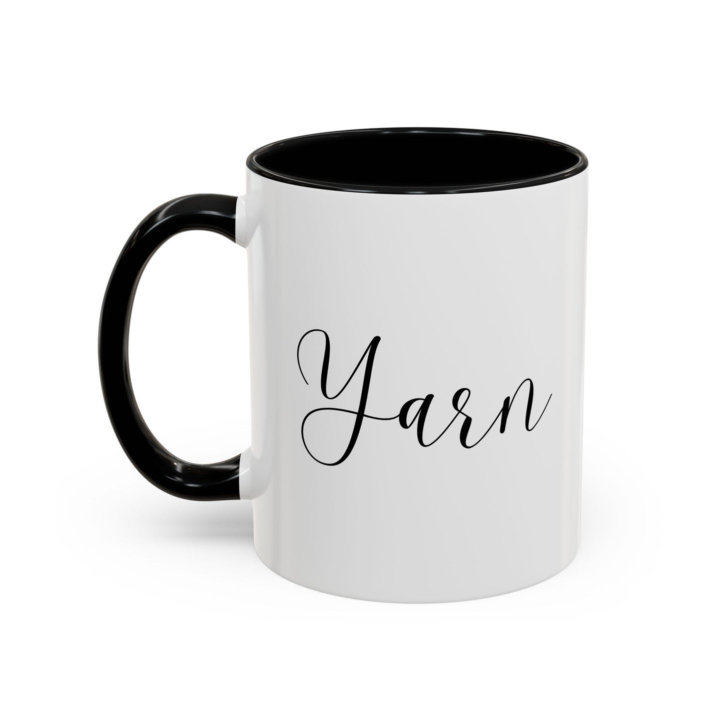 Yarn lover gift black mug Crochet lover gift yarn lover gift knitting gift coffee lover gift tea gift for her gift for him Coffee Mug 11oz