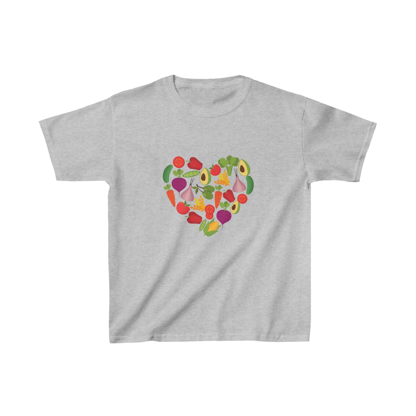Veggie heart kid shirt cute vegetable shirt birthday shirts kids shirt