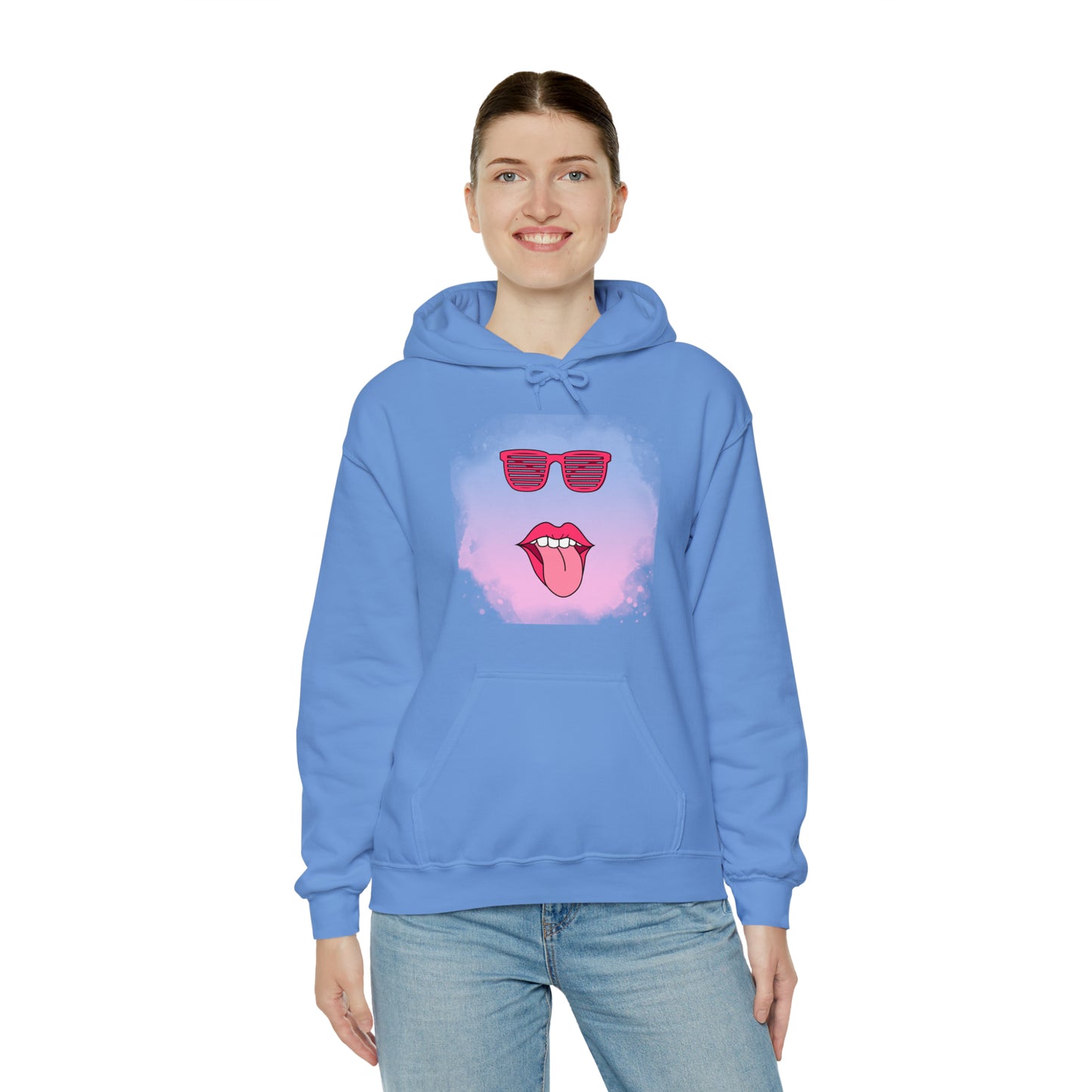 Lip Sunglasses Hoodie, Bubble Gum kiss Hoodie, Fun Summer shirt, Birthday gift for her, Galantine gift for her,best friend gift, vacation
