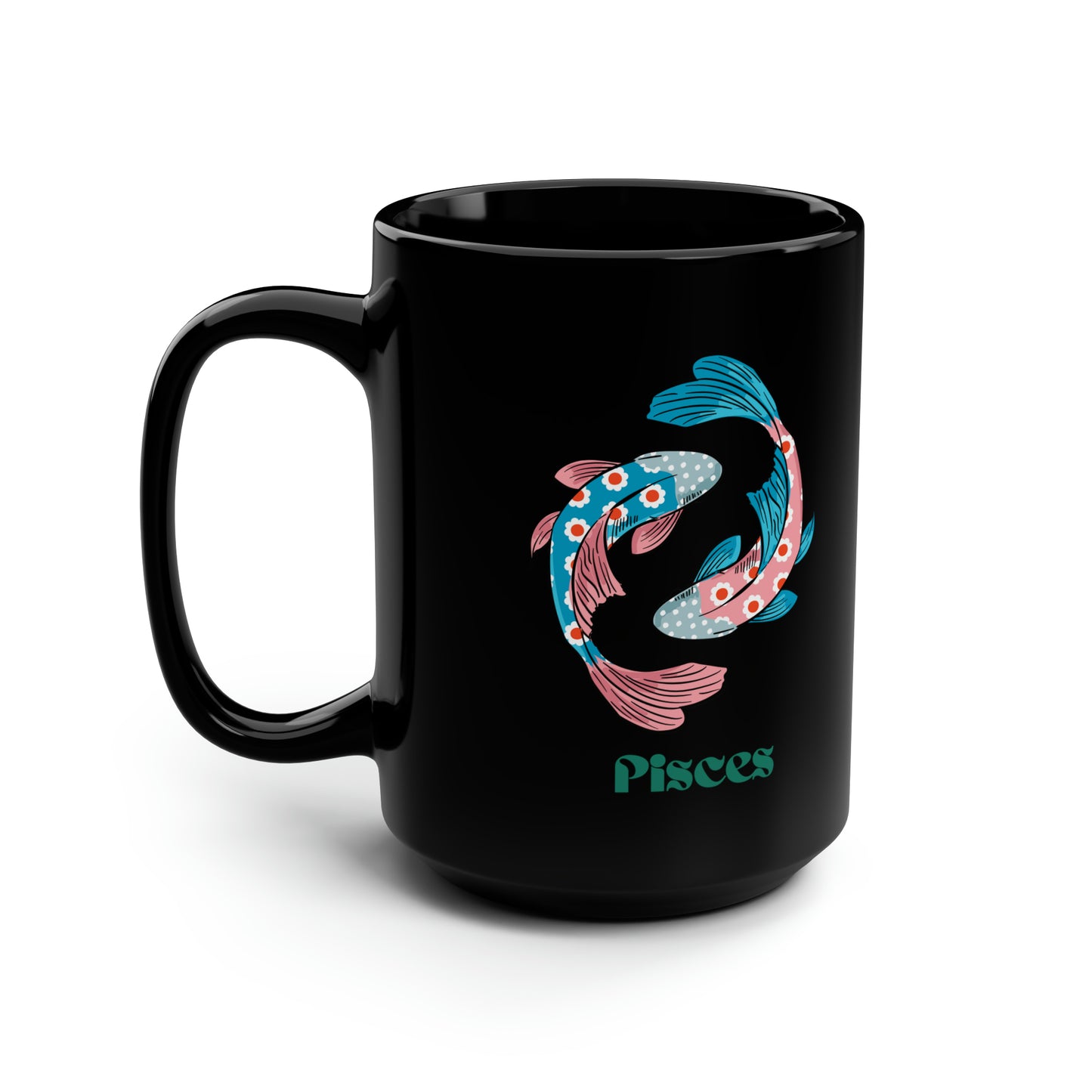 Pisces zodiac sign mug Black ceramic Mug 15oz funny gift Queen Eras tour World Tour Tickets Leo zodiac merch office Christmas