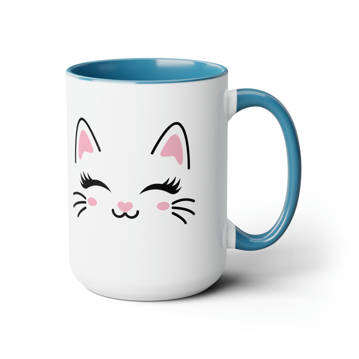 Cute cat face mug Christmas mug gift for mom gift mug Floral mug gift for her Mug funny gift for wife Coffee Mugs Christmas gift 15oz