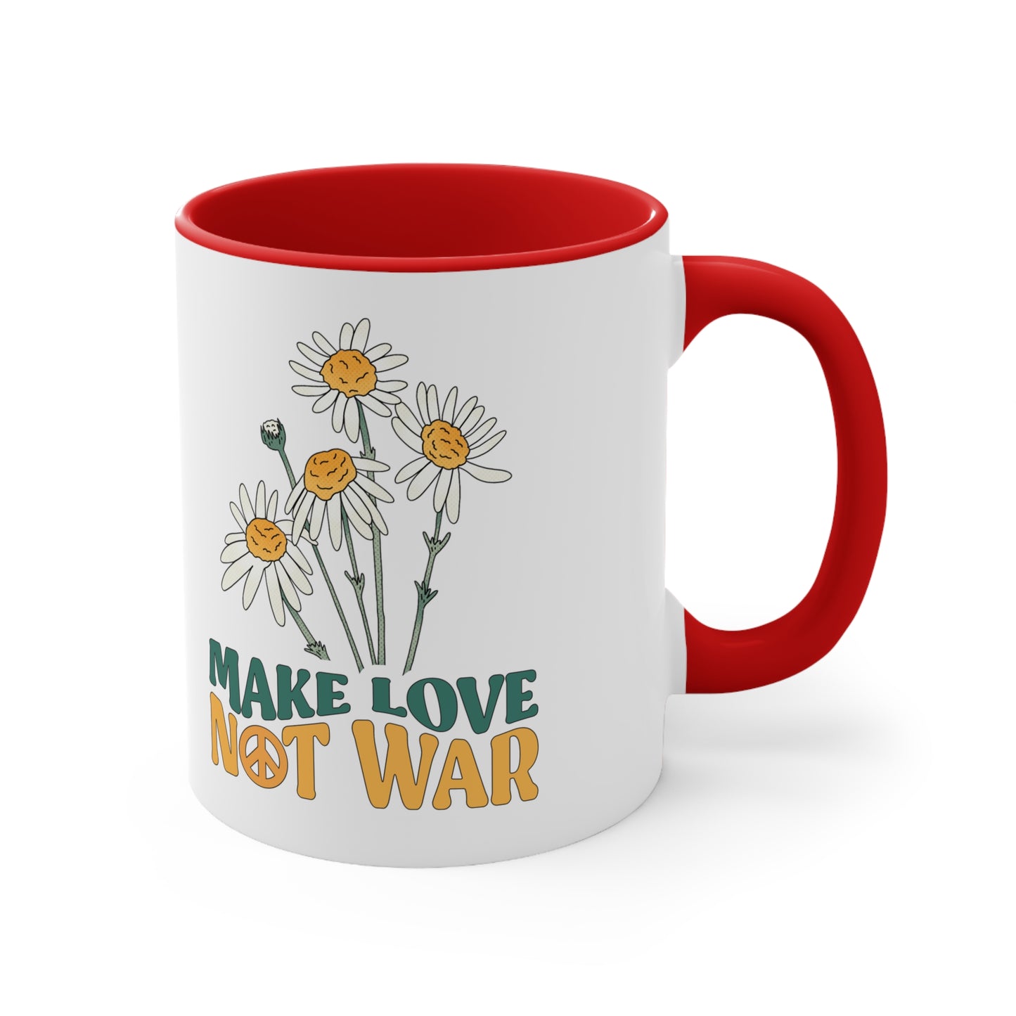 Make love not war mug Crochet lover gift yarn lover gift knitting gift creativemaker gift coffee lover gift tea gift for her gift for him Coffee Mug 11oz