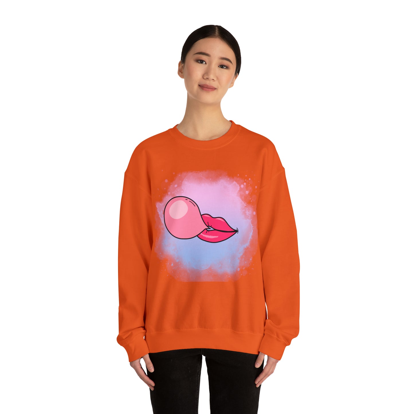 Bubble Gum kiss sweatshirt, Summer Bubblegum shirt, Birthday gift for her,Galantine travel sweatshirt,Unisex Heavy Blend Crewneck Sweatshirt