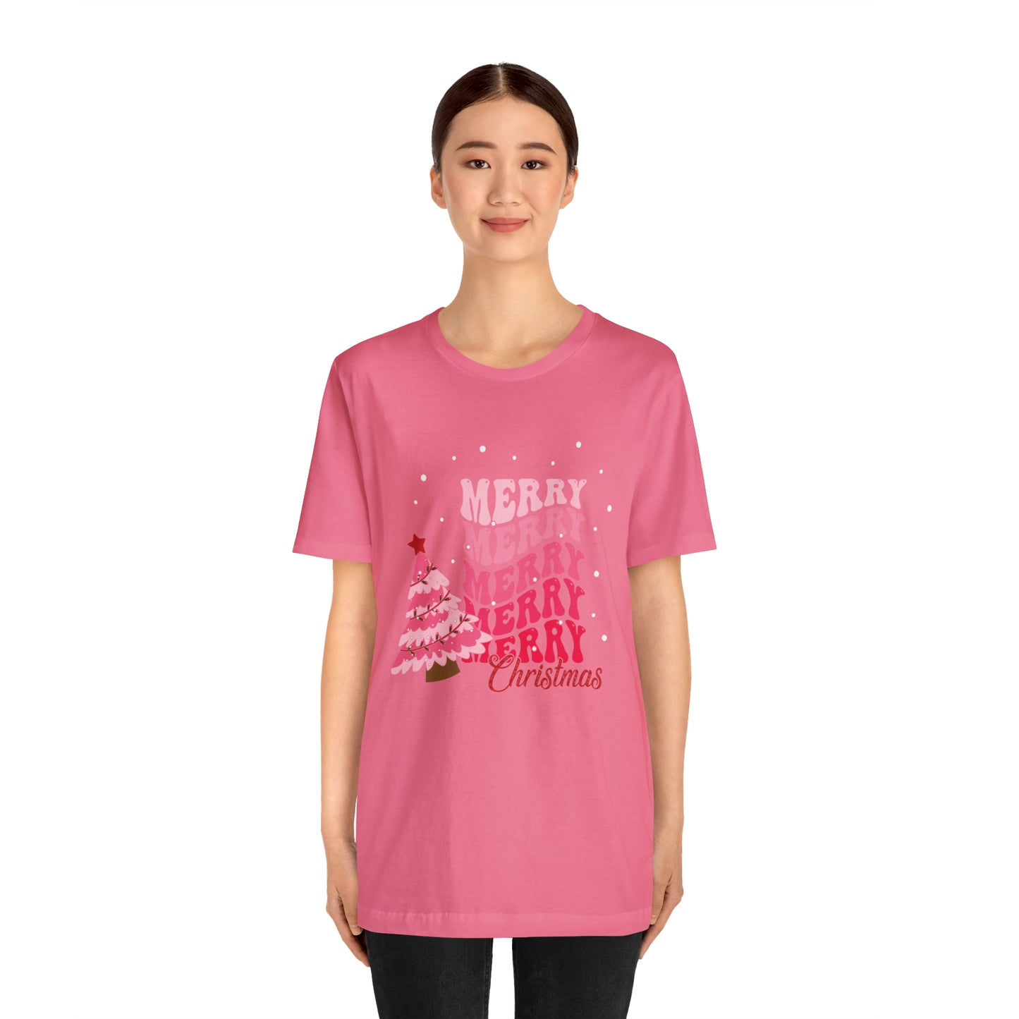Festive AF shirt Pink Merry Bright Christmas Tshirt for Women Christmas Shirt Sweater Holiday Christmas gift for her gift for him unisex