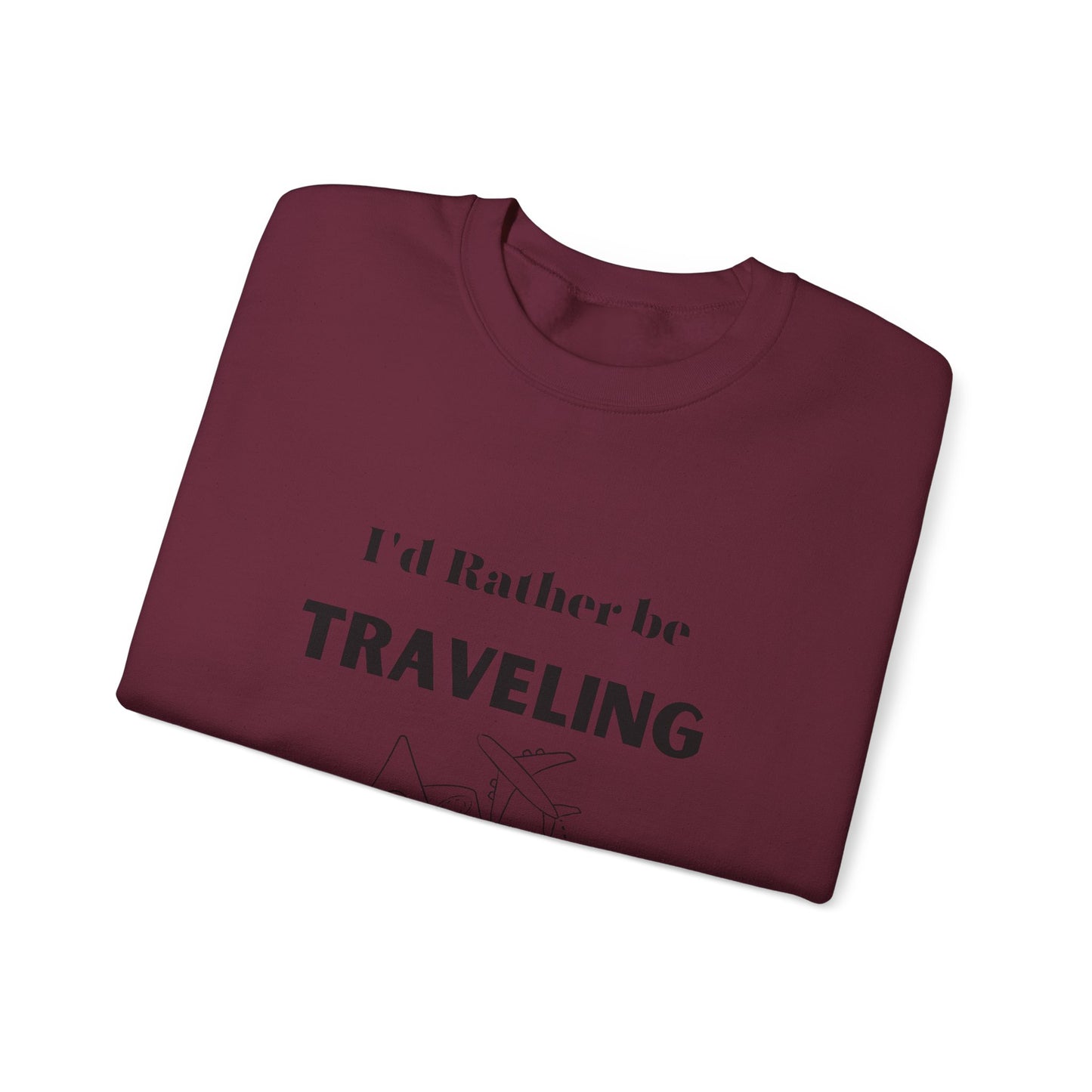 I'd rather be traveling sweater travel lover gift vacation sweatshirt valentines shirt gift for her best friend gift galentine's day