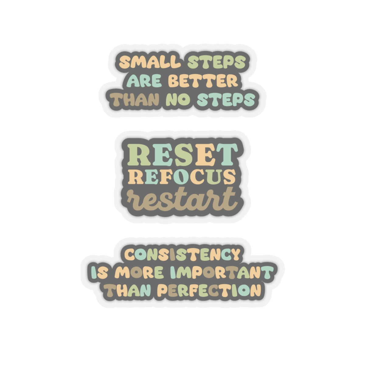 Motivational sticker page consistency sticker over perfection sticker small steps sticker bestie sticker teddy bear stickers bestfriend