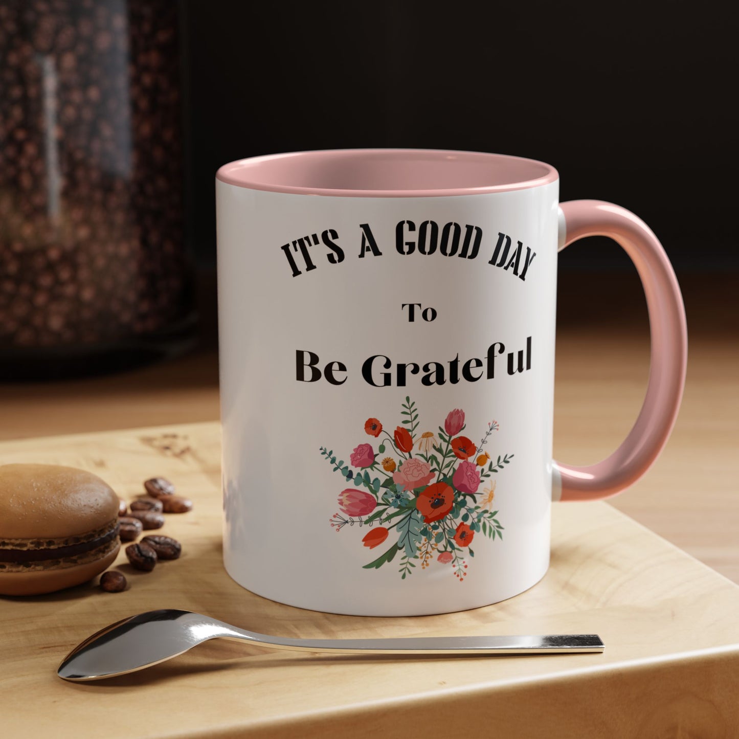 Gratitude Coffee Mug Morning Gift for Grateful Thanksgiving Cup Inspirational Tea Cup Positive Vibes Drinkware gift for her gift for him