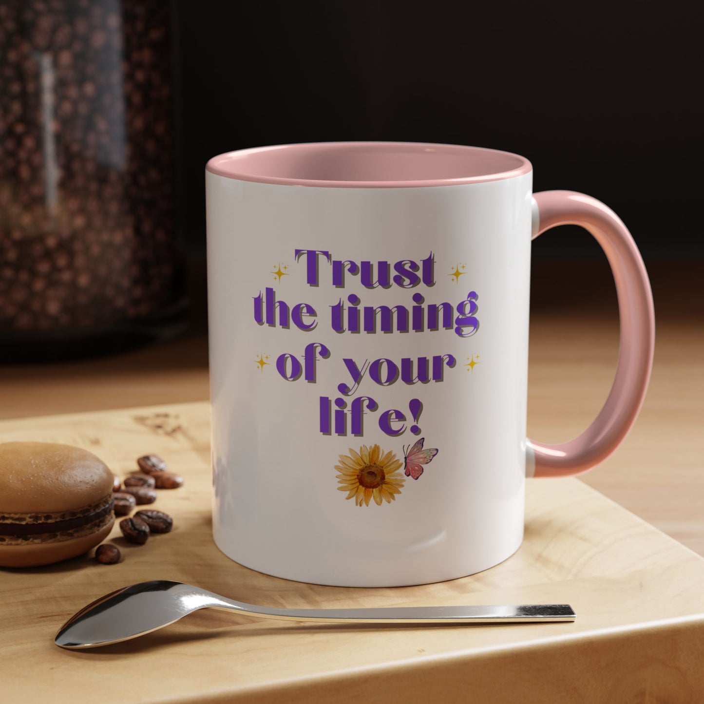 Galantines day mug Bestie gift trust the timing of your life mug gift for her femine era Coffee Mug gift for him tea Mug Coffee Gift for Mom