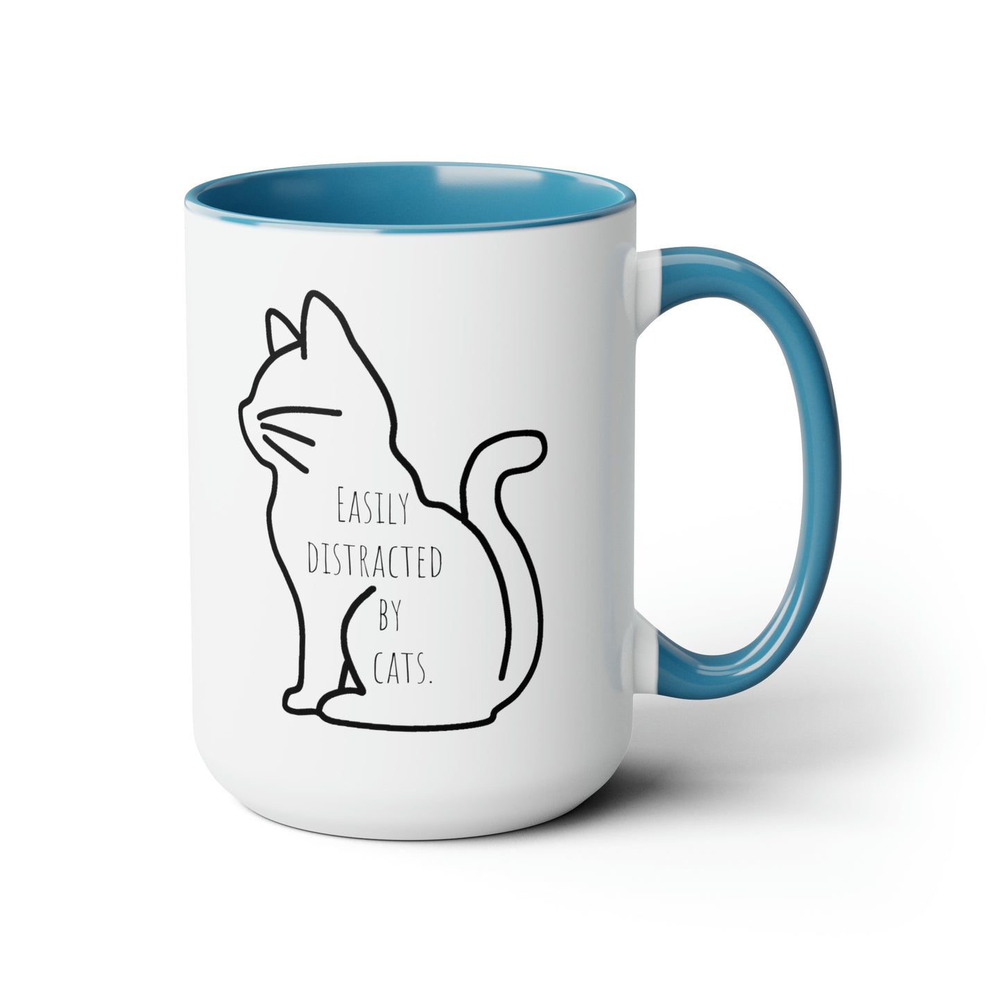 Easily distracted by cats mug Boss lady mug Entrepreneur woman Christmas gift for her gift for wife coworker gift Floral mug gift for her