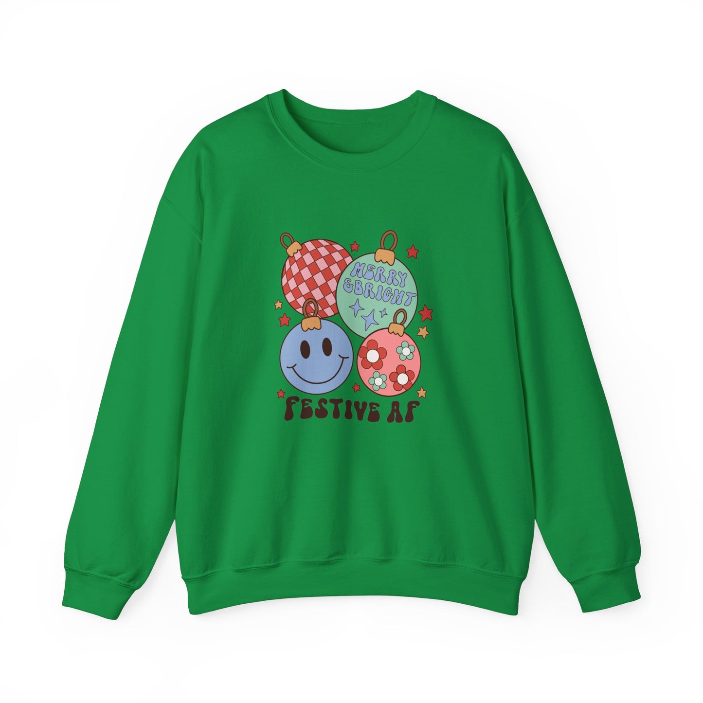 Festive AF Christmas sweater Christmas women sweatshirt Merry Christmas cupcake hot cocoa sweatshirt Bright Christmas gift for her