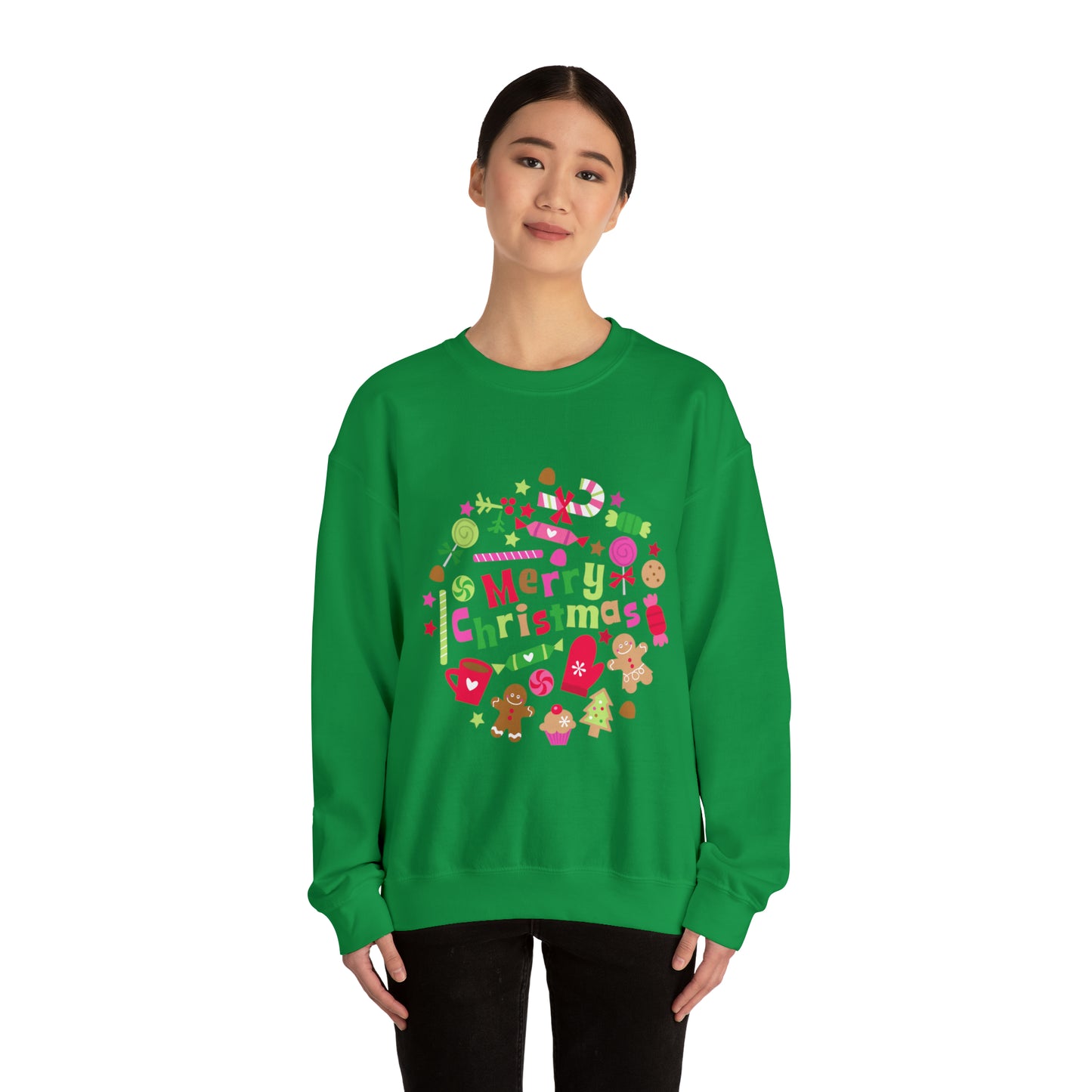Candy Christmas sweater Merry Bright Christmas sweatshirt Christmas Sweatshirt for her Christmas family Shirt Christmas gift for him
