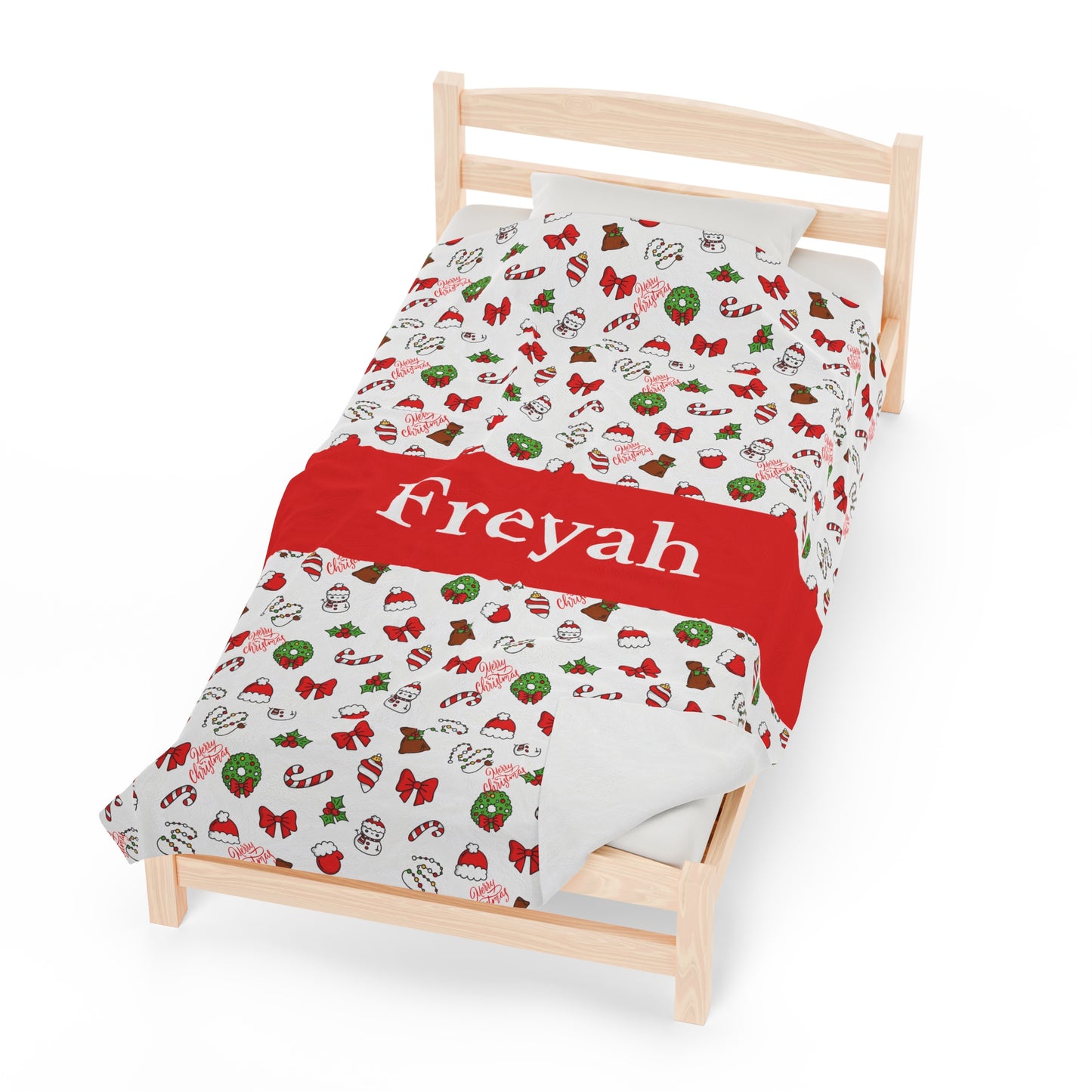 Christmas Blanket kids custom name christmas blanket Merry christmas personalized blanket Movie watching blanket Velveteen Plush Blanket