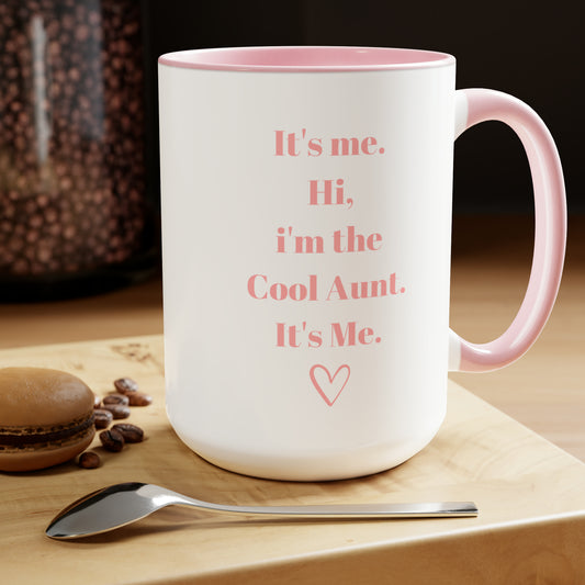 Cool aunt mug gift for auntie mug sister gift Coffee Mug pregnancy reveal gift heart mug gift for her Mug wife Coffee tea Christmasgift 15oz