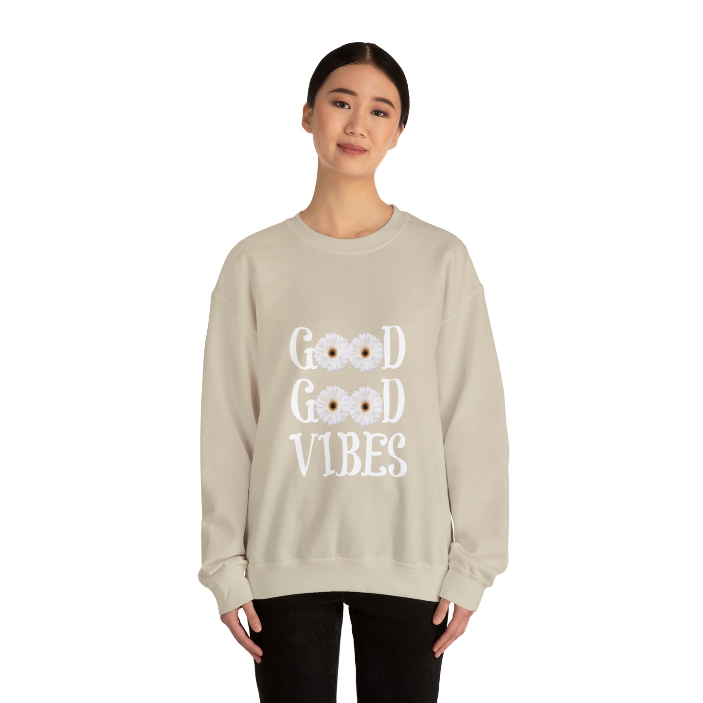 Good Vibes Sweatshirt, Unisex Heavy Blend™ Crewneck Sweatshirt