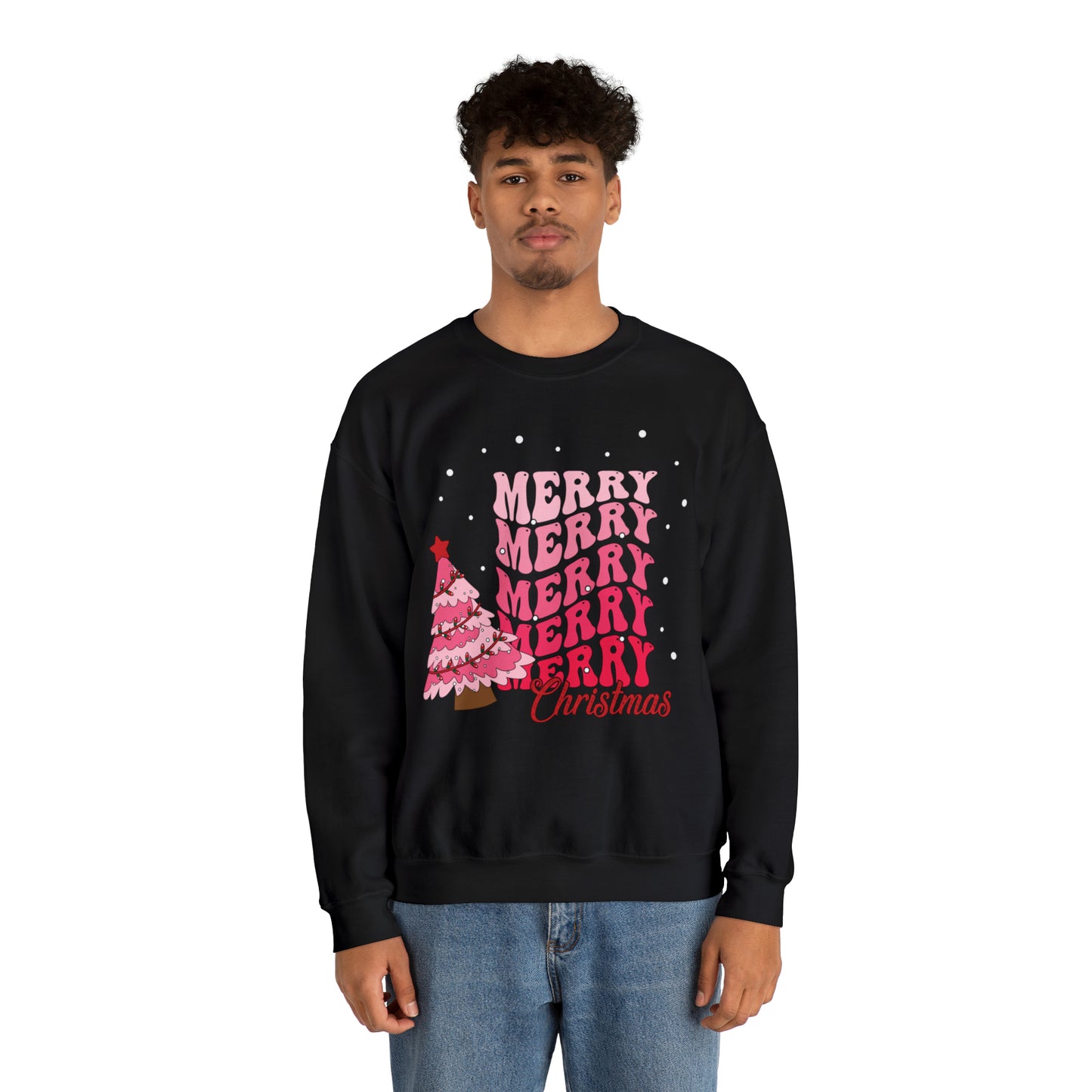 Festive AF sweater Pink Merry Bright Christmas Sweatshirt for Women Christmas Shirt Sweater Holiday Christmas gift for her gift for him