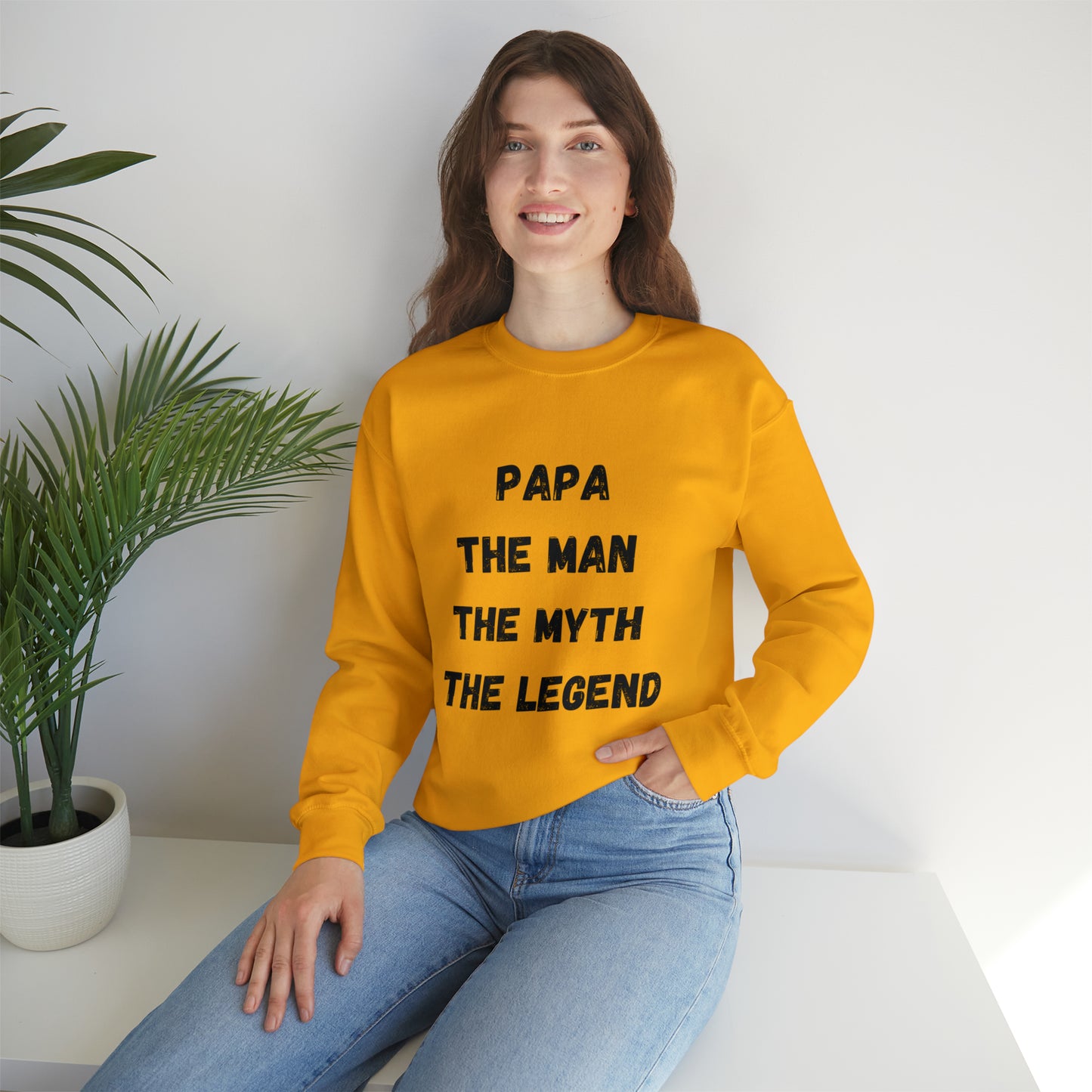 Papa the man the myth the legend Sweatshirt, Gift for Dad sweater father'sday tshirt, Daddy and me Christmas gift, best friend