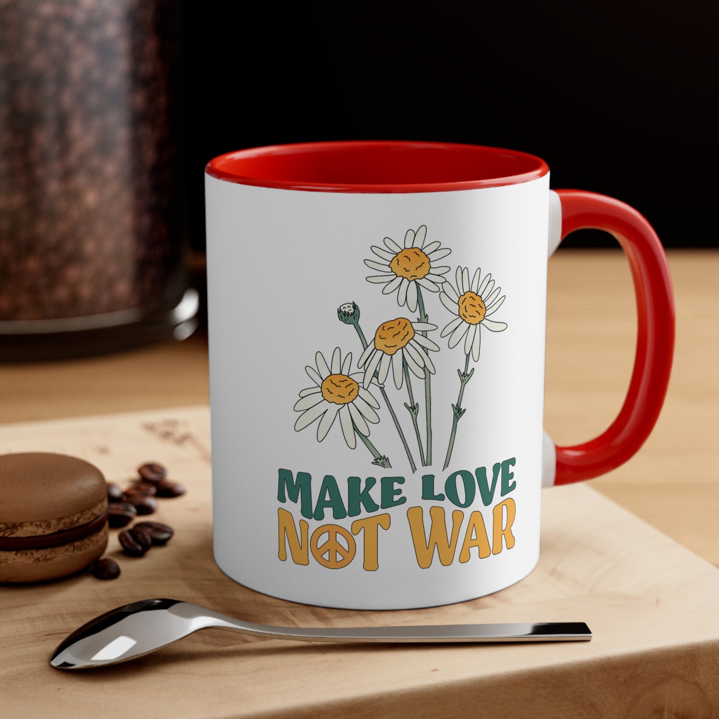 Make love not war mug Crochet lover gift yarn lover gift knitting gift creativemaker gift coffee lover gift tea gift for her gift for him Coffee Mug 11oz