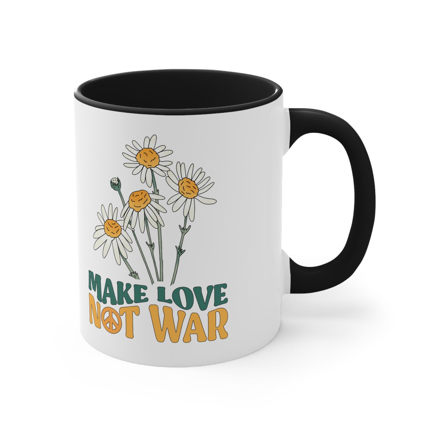 Make love not war mug Crochet lover gift yarn lover gift knitting gift creativemaker gift coffee lover gift tea gift for her gift for him Coffee Mug 11oz