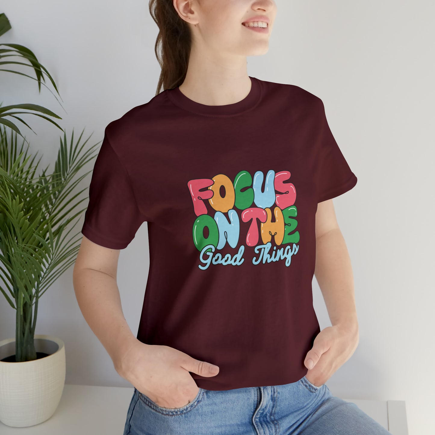 Focus on the good things shirt positive vibes shirt good vibes tee yogawear zen clothes bohemian top Women's Christmas gift for her for him