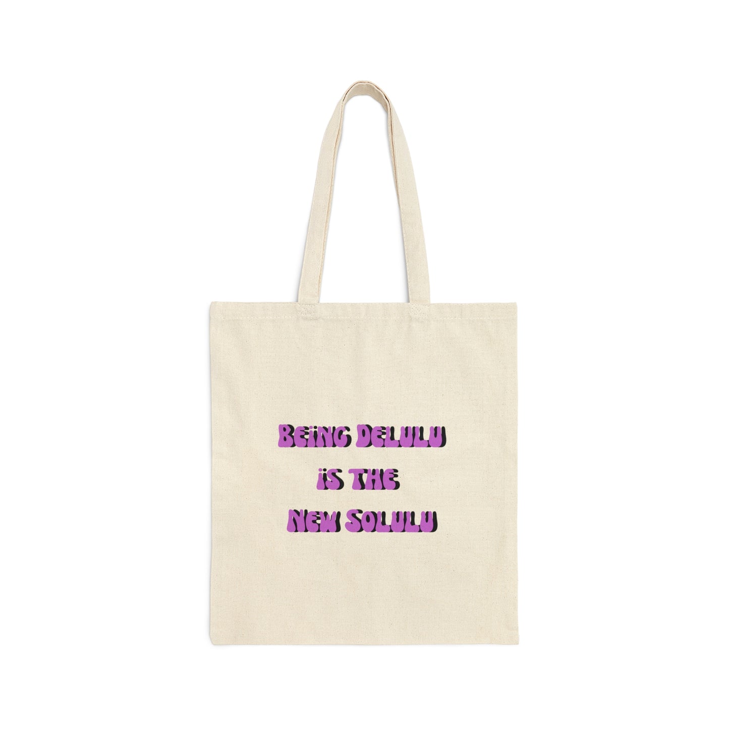 Being Delulu is the new Solulu tote bag Boss Babe Tote purple gift for her dreamer bag aesthetic bag gift for him Summer Tote Cotton Canvas