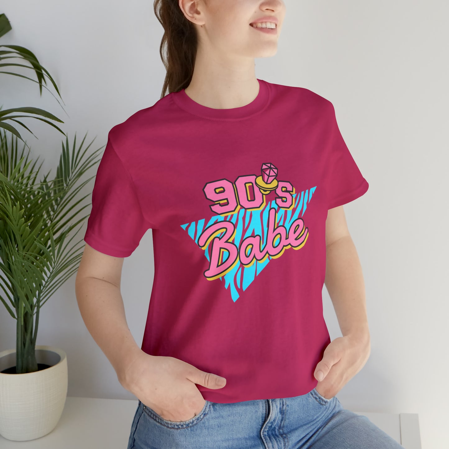 90's Babe shirt, gift for her, Christmas shirt, galantine gift best friend trip, Unisex Jersey Short Sleeve Tee