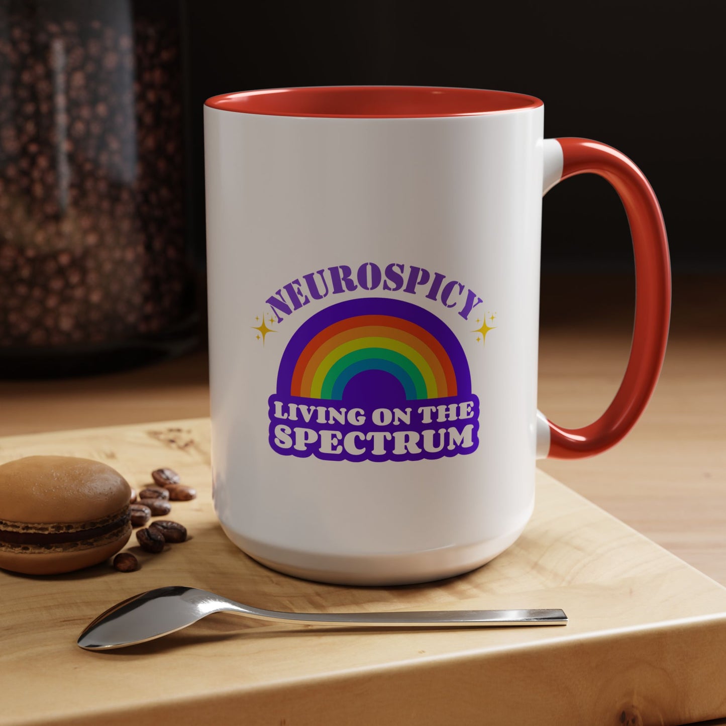 Neurospicy mug Morning affirmations mug NeuroDivergent mug rainbow mug On the spectrum gift Christmas gift for her gift for him bestie Mug