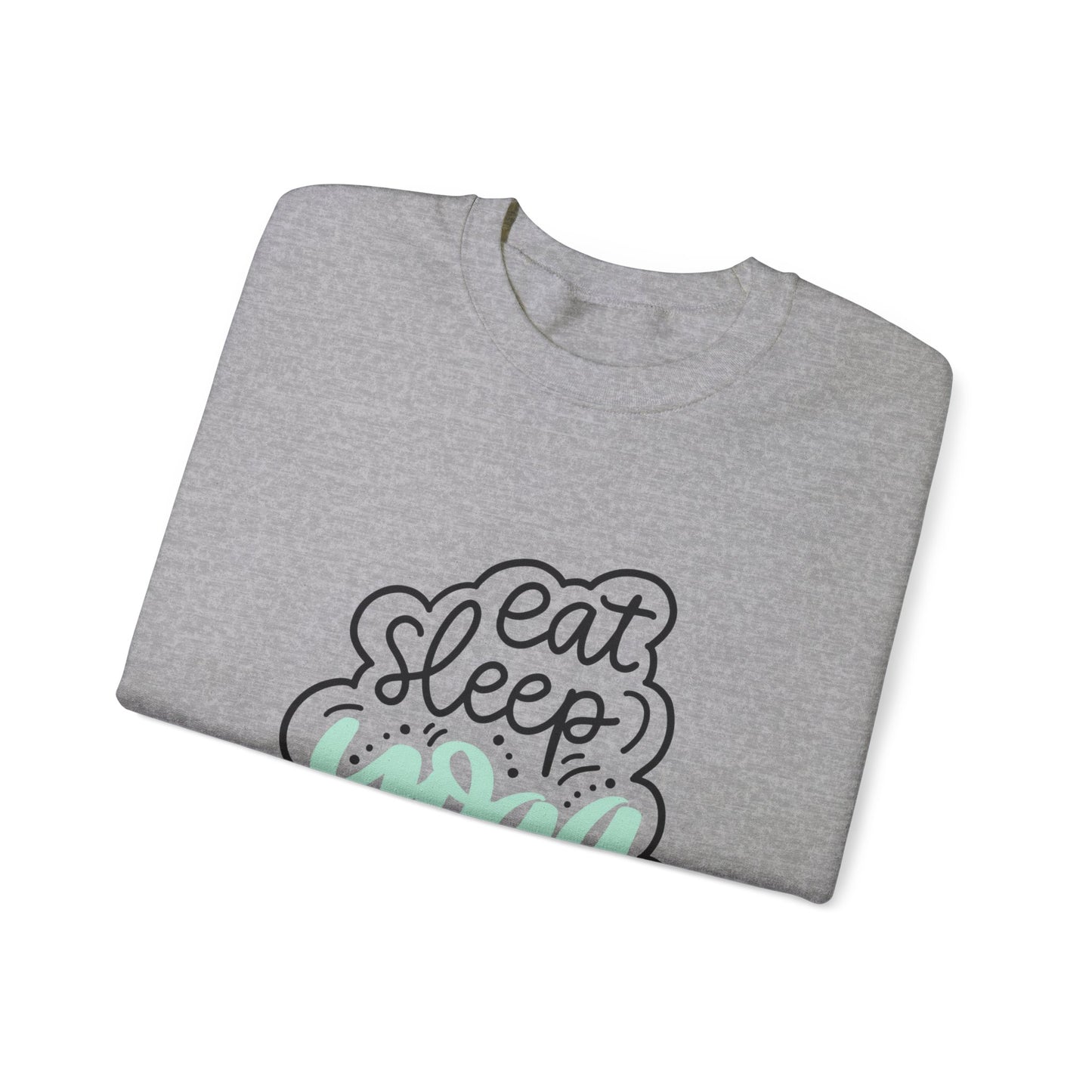 Eat sleep yoga repeat sweater yoga sweater Here we go fucking again sweater gifts funny cat birthday gift Christmas sweatshirt gift for her