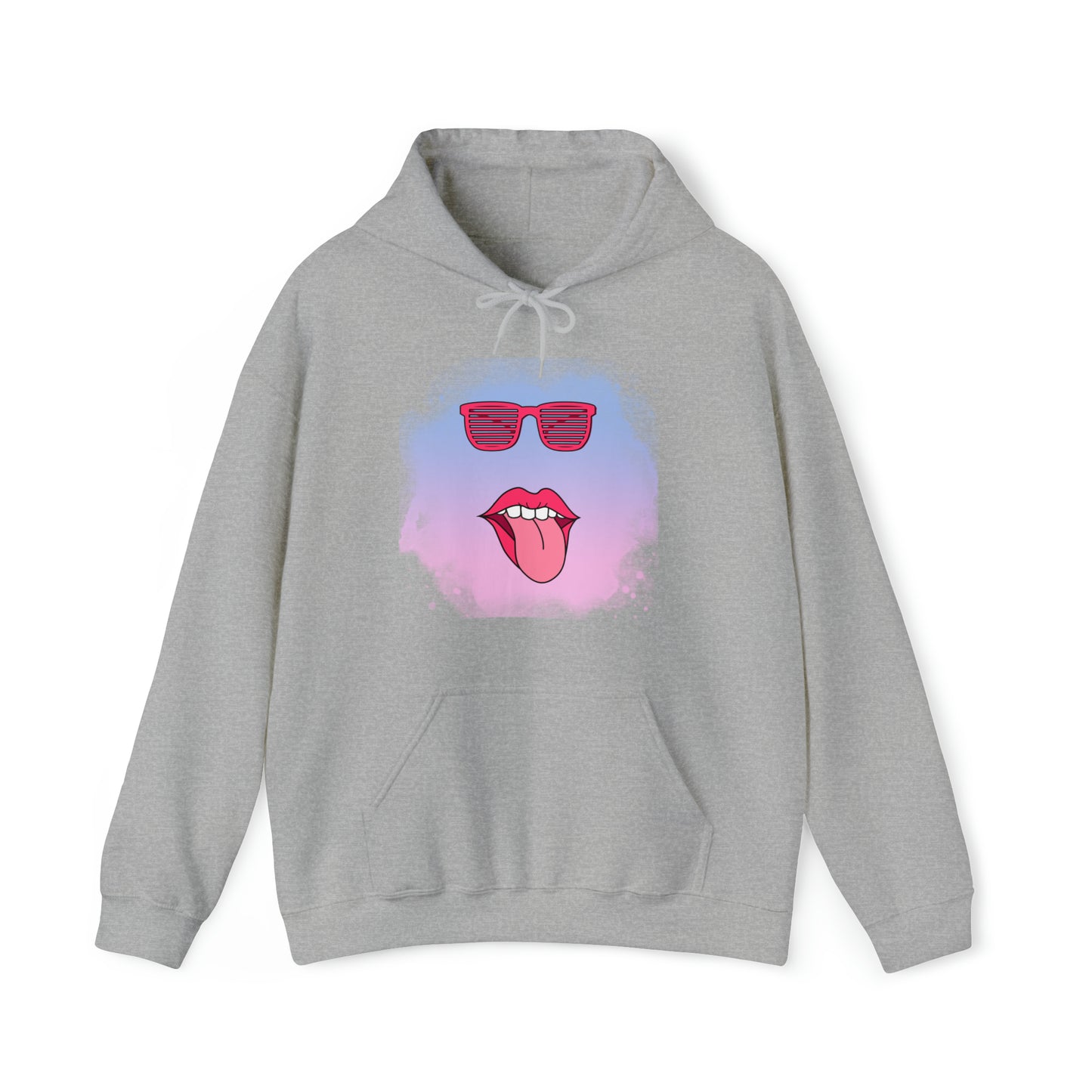 Lip Sunglasses Hoodie, Bubble Gum kiss Hoodie, Fun Summer shirt, Birthday gift for her, Galantine gift for her,best friend gift, vacation