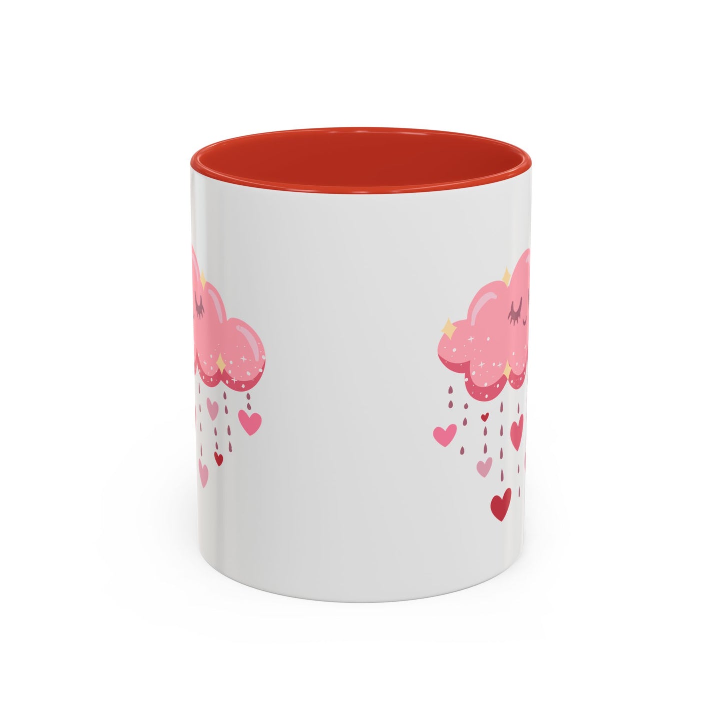 Happy pink cloud mug pink hearts mug Valentines day mug Galantines day Bestie giftforher gift tea Mug Coffee Gift for Mom vday gift girlboss