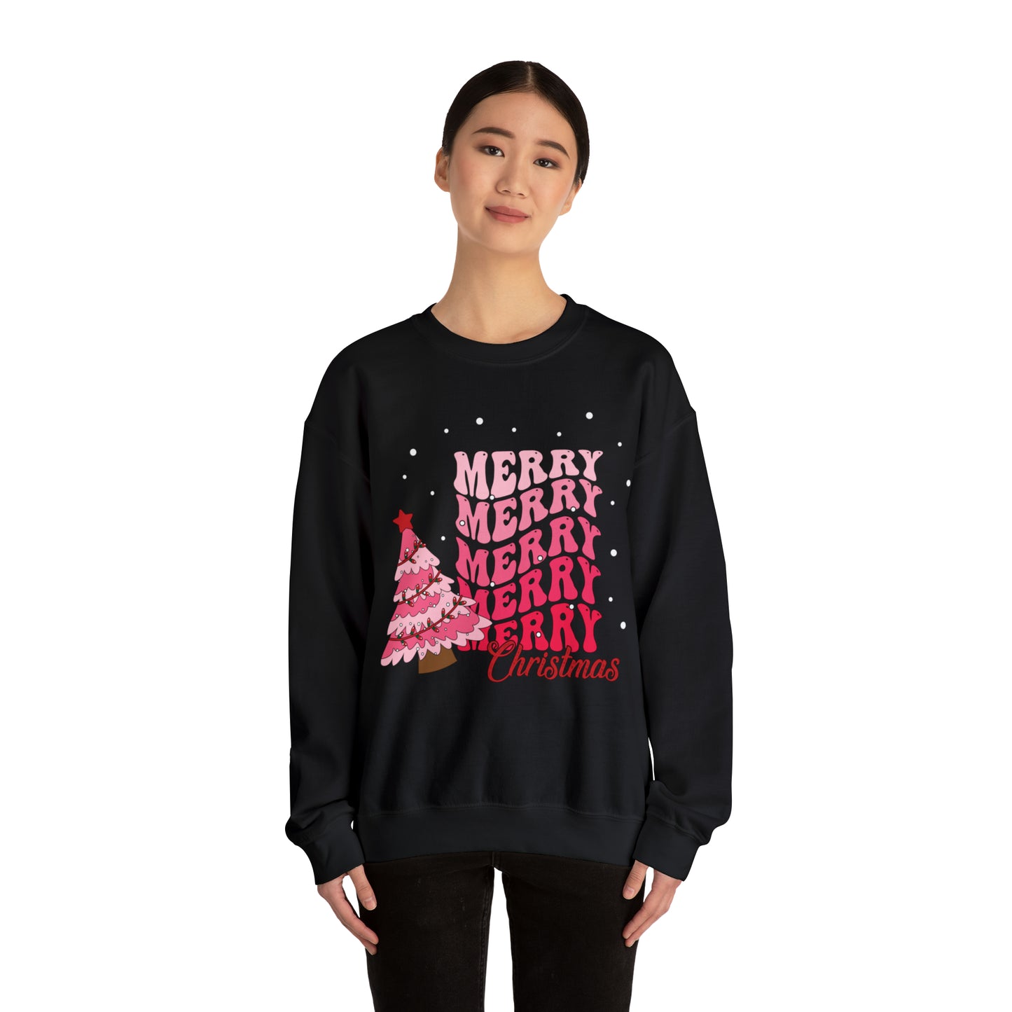Festive AF sweater Pink Merry Bright Christmas Sweatshirt for Women Christmas Shirt Sweater Holiday Christmas gift for her gift for him