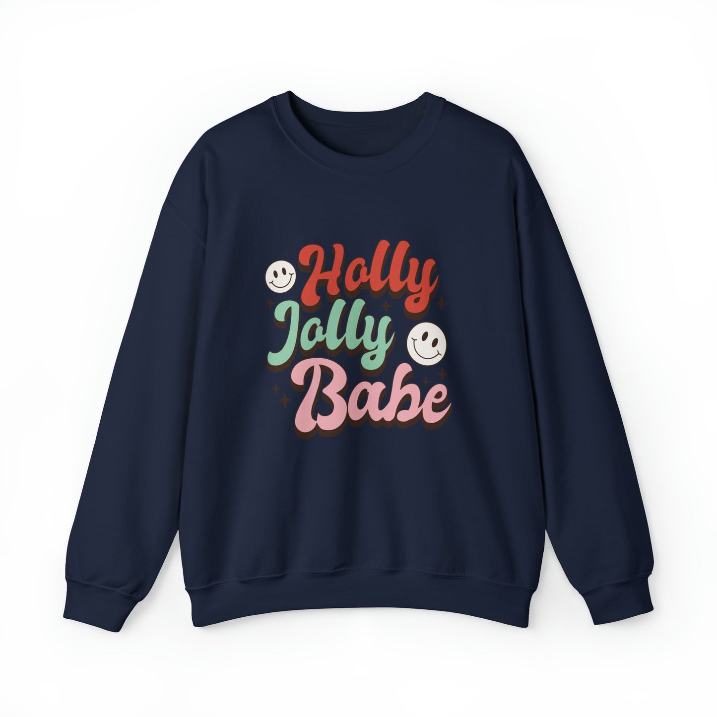 Holly Jolly Babe Christmas sweater Retro Christmas sweater Merry Christmas cupcake hot cocoa sweatshirt Bright Christmas gift for her