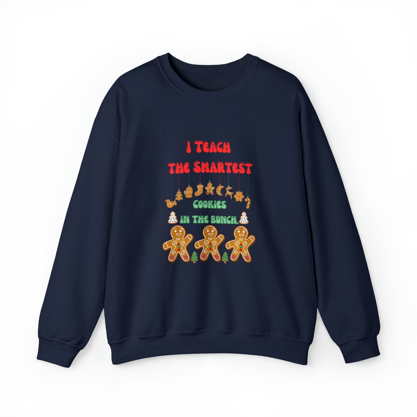Smartest cookies sweater teacher Christmas sweater Christmas gingerbread cookies house sweatshirt Bright teacher Christmas gift for her