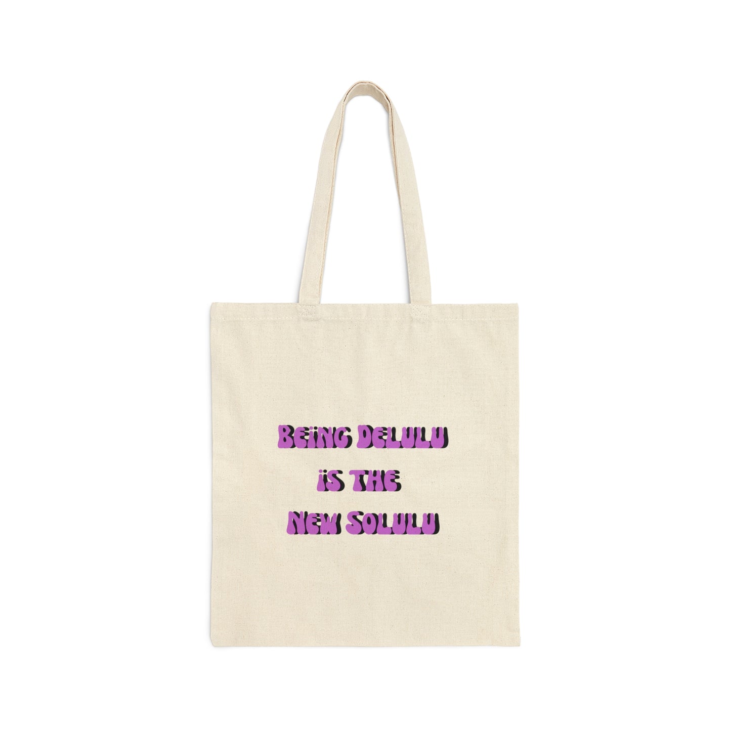 Being Delulu is the new Solulu tote bag Boss Babe Tote purple gift for her dreamer bag aesthetic bag gift for him Summer Tote Cotton Canvas