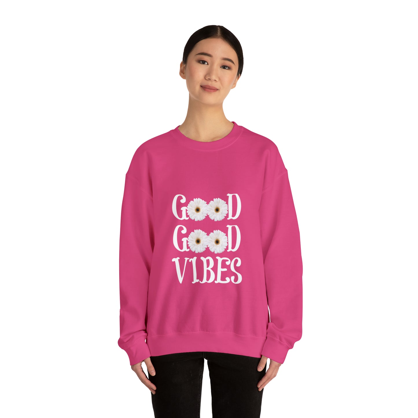 Good Vibes Sweatshirt, Unisex Heavy Blend™ Crewneck Sweatshirt
