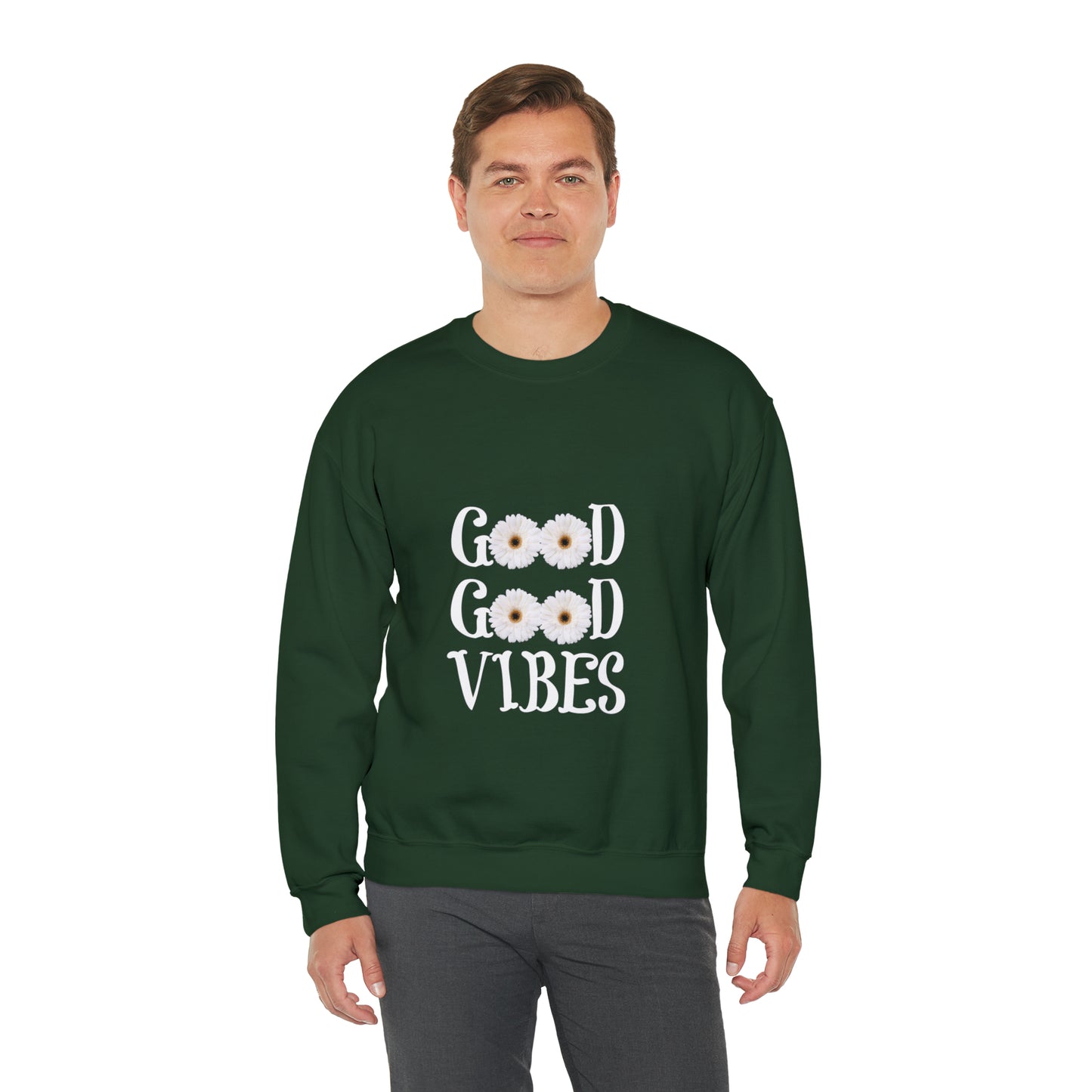 Good Vibes Sweatshirt, Unisex Heavy Blend™ Crewneck Sweatshirt
