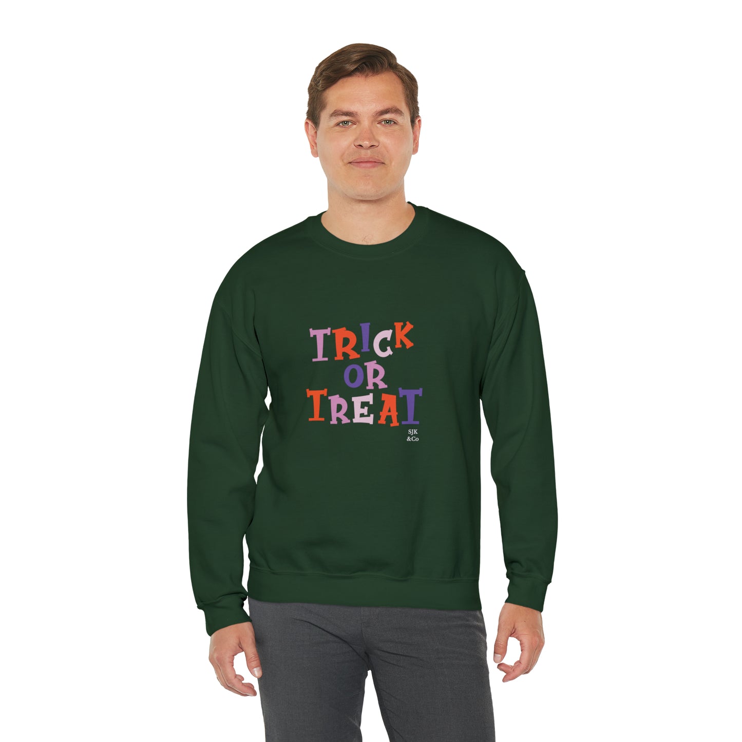 Trick or Treat Funny Halloween Sweatshirt Funny Halloween Horror Shirt Halloween Women's Sweatshirt Funny Halloween Tee Unisex gift pastel