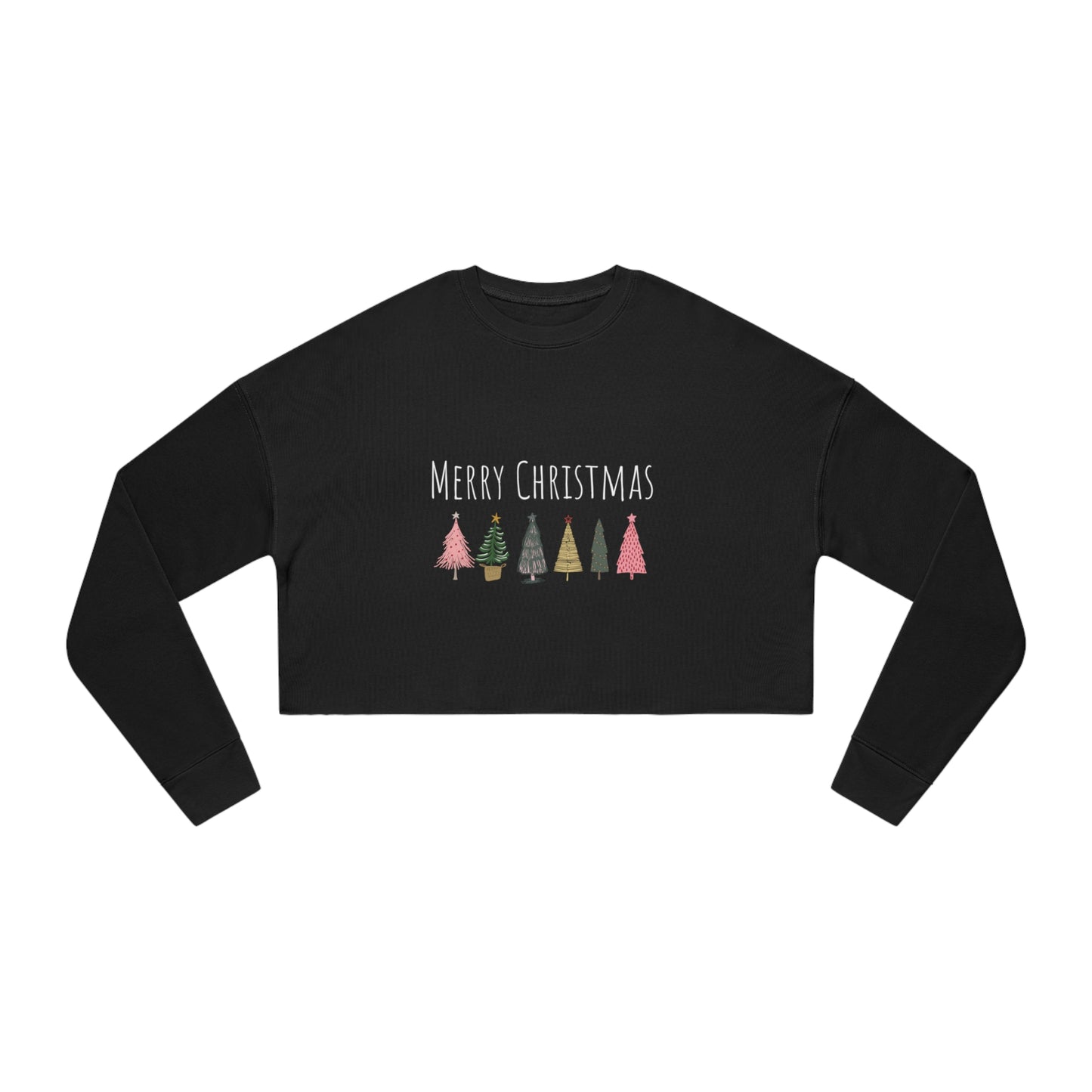 Merry Christmas sweater Women's Cropped Sweatshirt Christmas gift for her gift for wife
