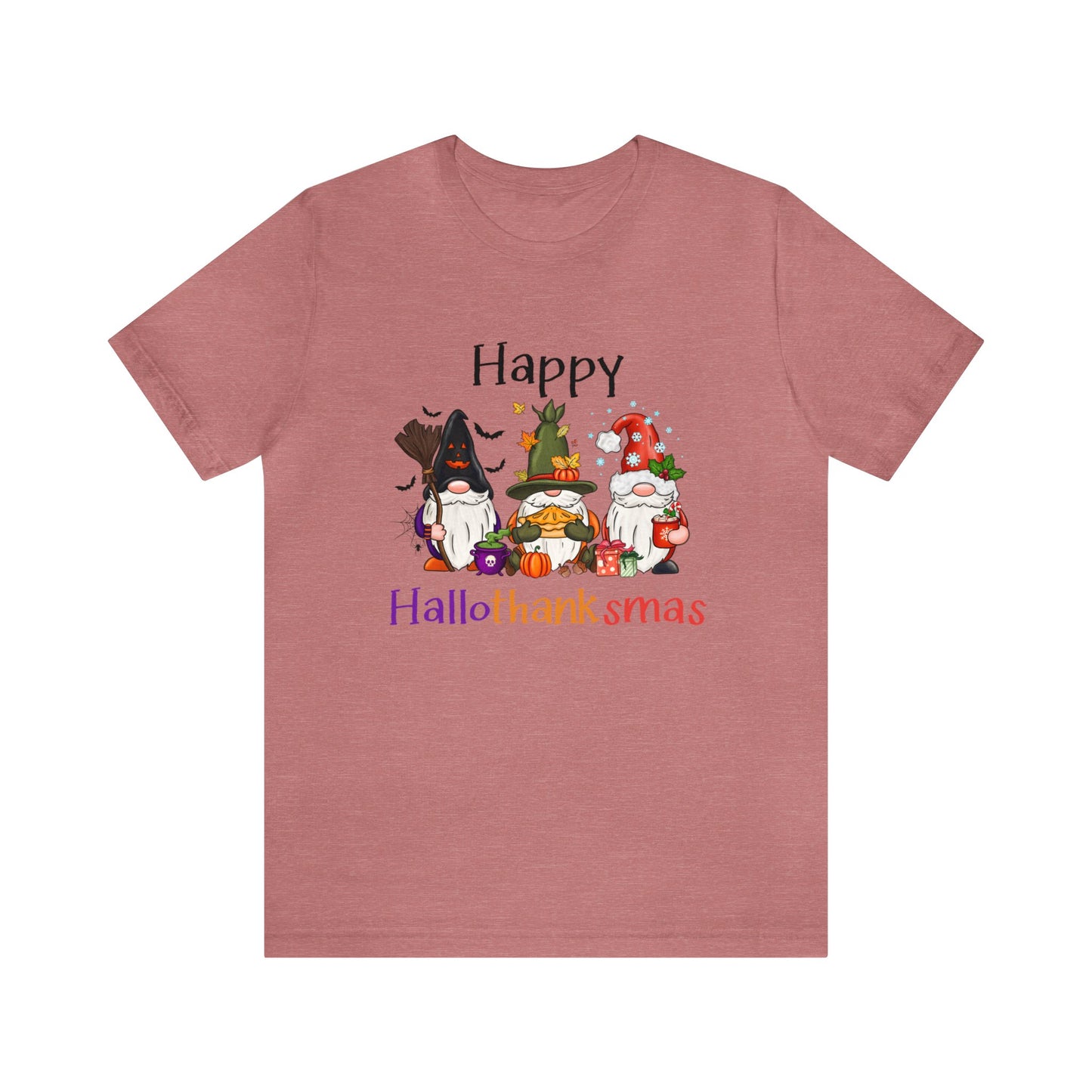 Gnomes lover gift gnomes Halloween shirt gift for her gift for him happy Hallothanksmas Shirt Unisex Tee Christmas gift Thanksgiving shirt