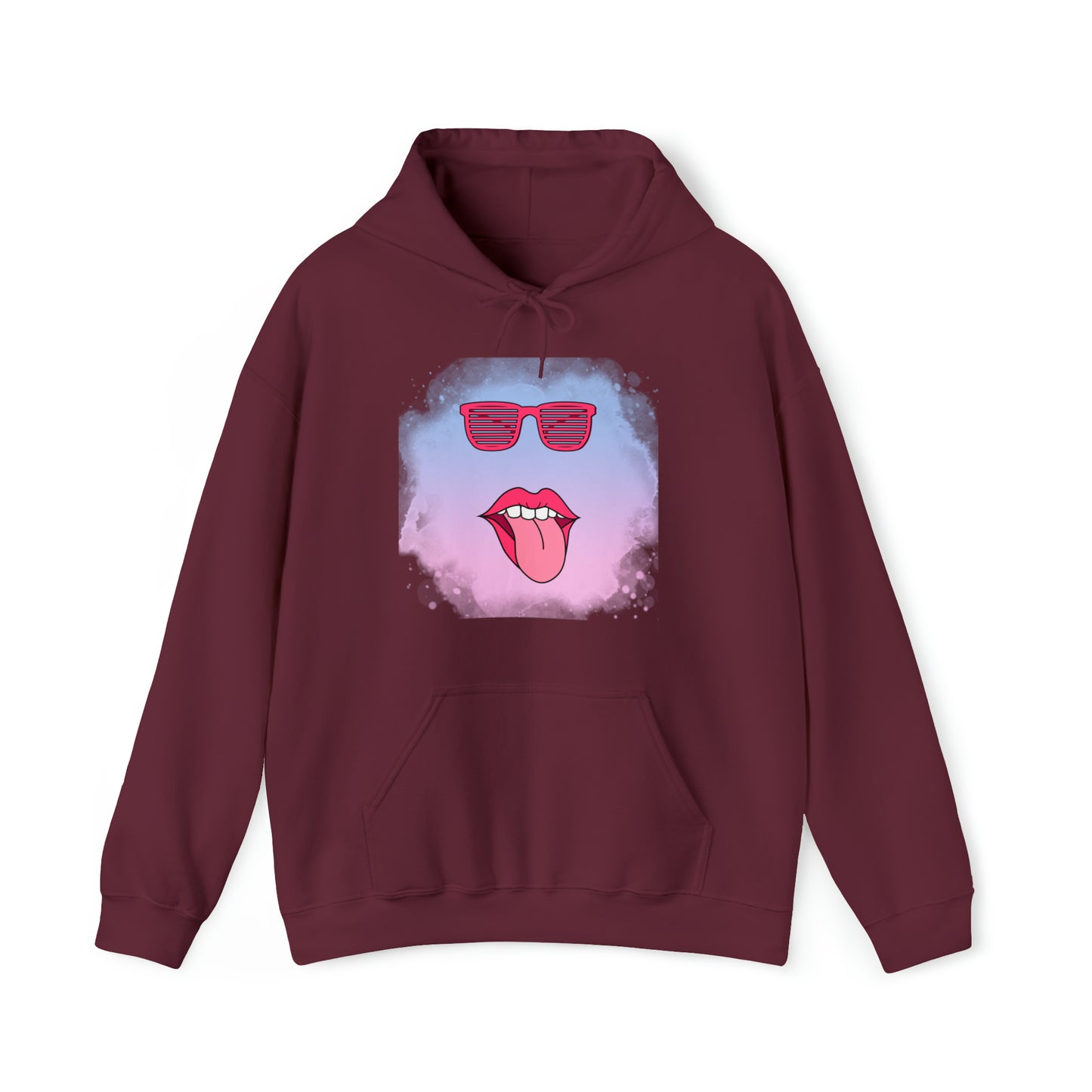 Lip Sunglasses Hoodie, Bubble Gum kiss Hoodie, Fun Summer shirt, Birthday gift for her, Galantine gift for her,best friend gift, vacation
