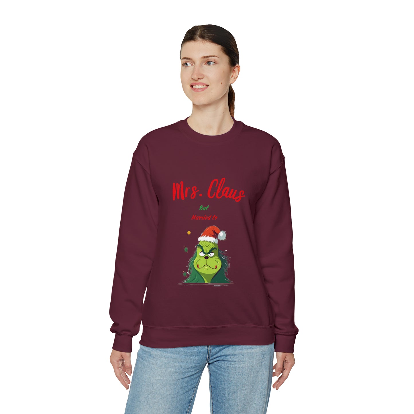 Mrs Claus sweater married to the grinch sweatshirt Merry Christmas Sweatshirt for Women Christmas Shirt Holiday Christmas gift for her