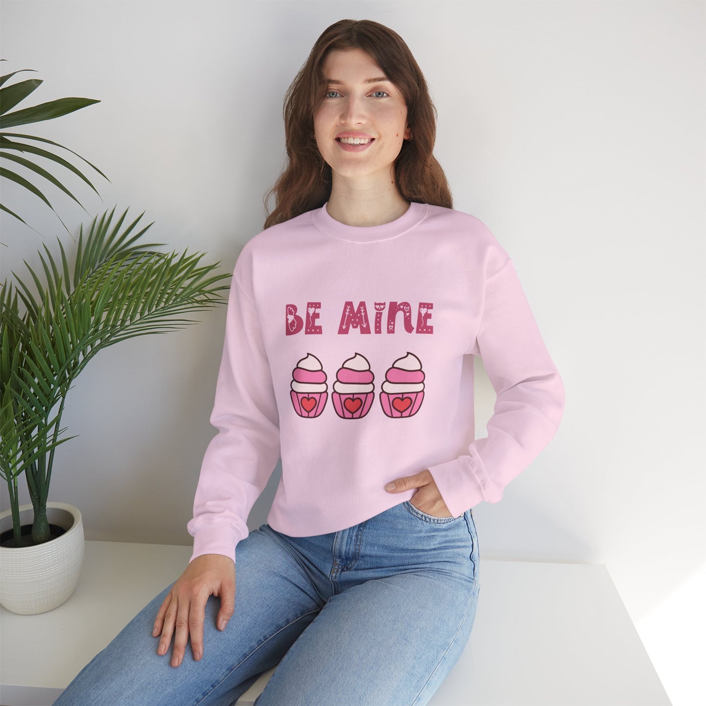 Be mine cupcake sweater valentines Day sweatshirt love sweater galentine's day gift best friend gift Unisex gift cupcake sweatshirt