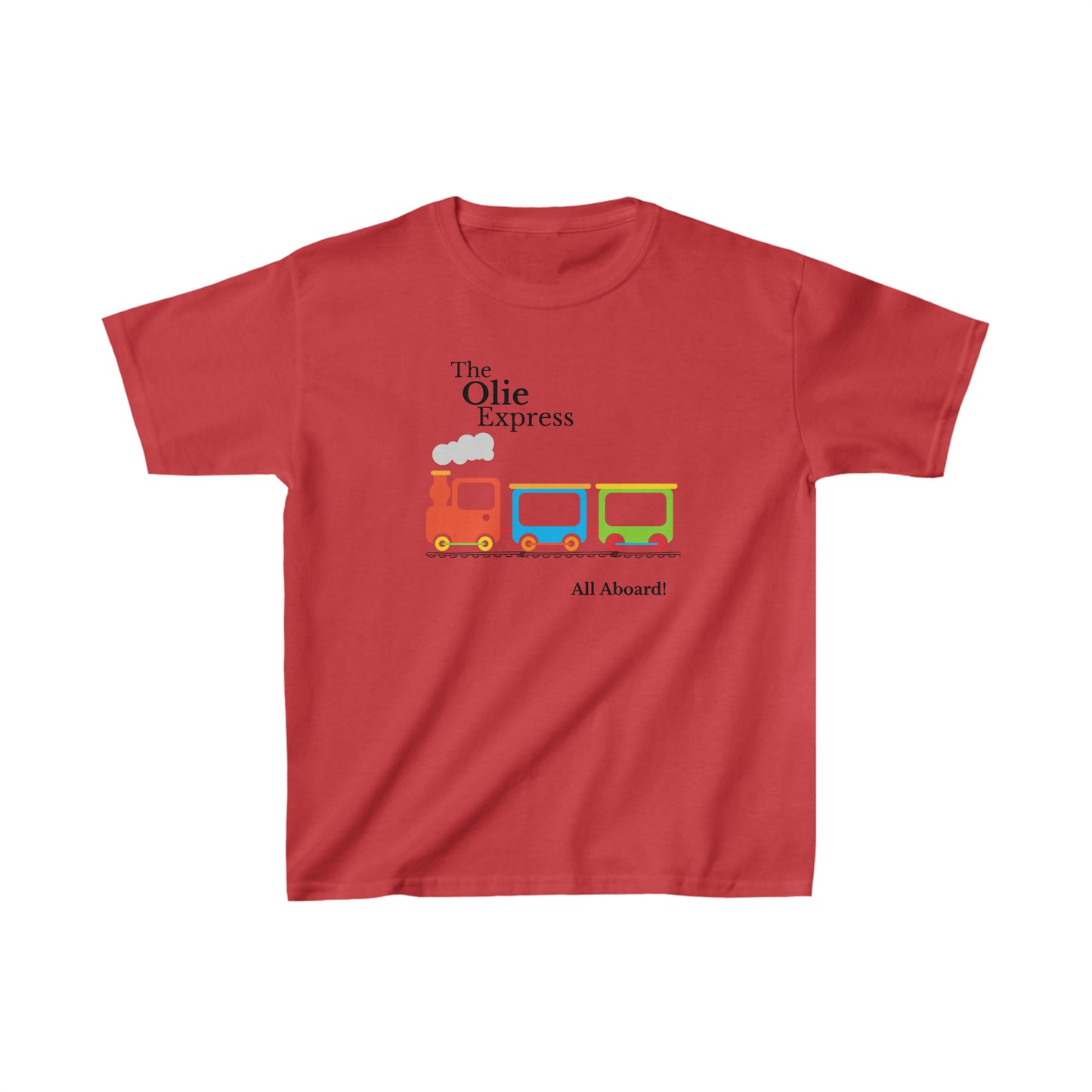 All aboard the train shirt Birthday boy shirts birthday girl shirt Kids Heavy Cotton™ Tee