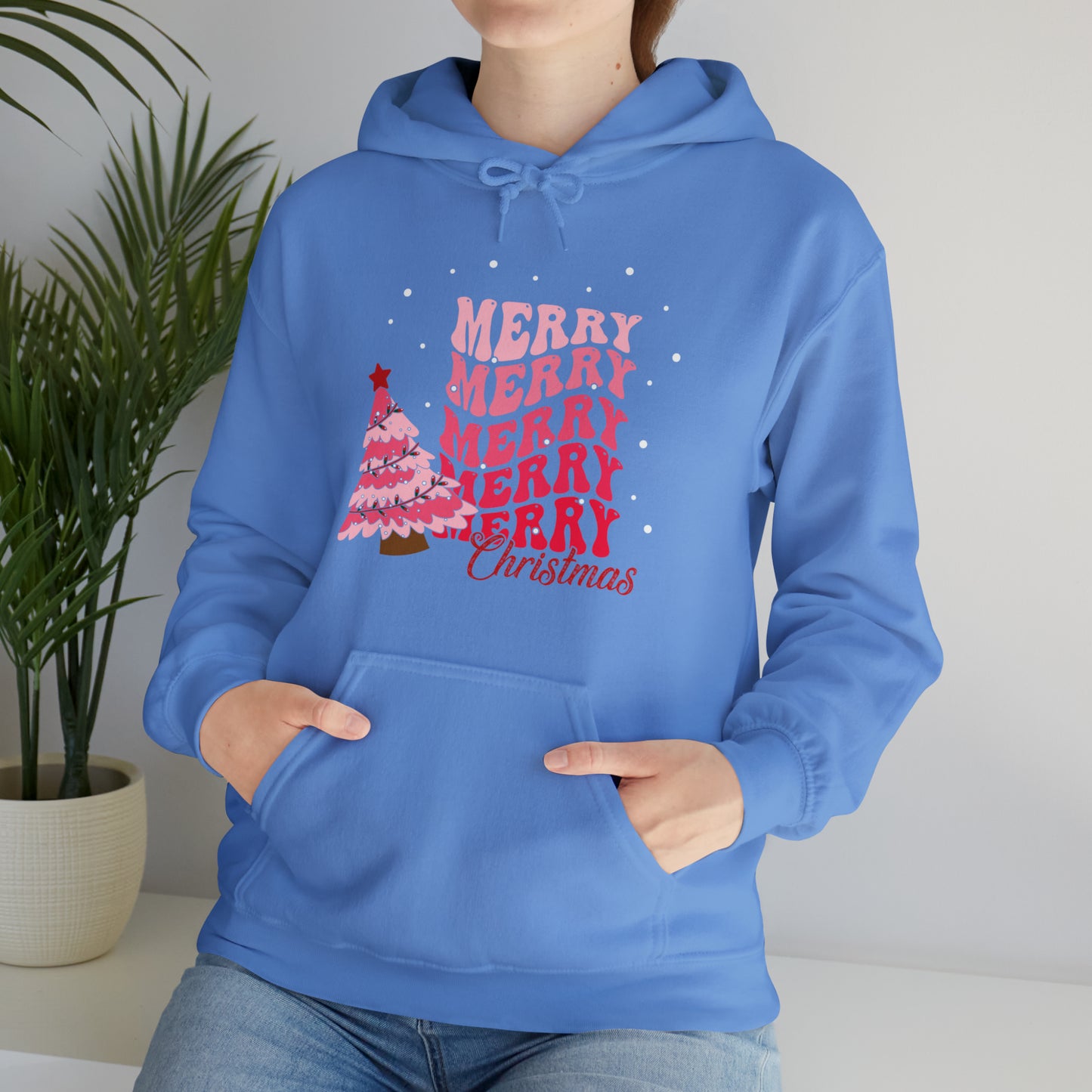 Festive AF hoodie blue Merry Bright Christmas Sweatshirt for Women Men Christmas Sweater Holiday Christmas gift for her gift for him